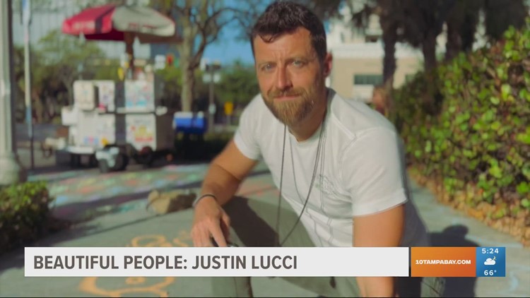 Beautiful People: Justin Lucci is a local artist spreading love through chalk
