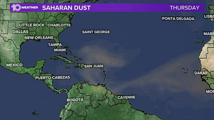 Saharan dust looms over Puerto Rico, bringing record heat