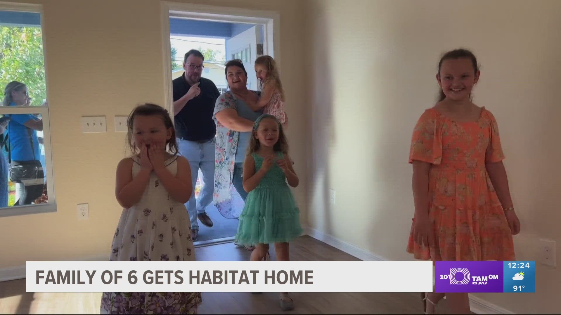 Richard and Rebekah Miller are the parents of four little girls. Their new home came from Habitat for Humanity of Pinellas and West Pasco counties.