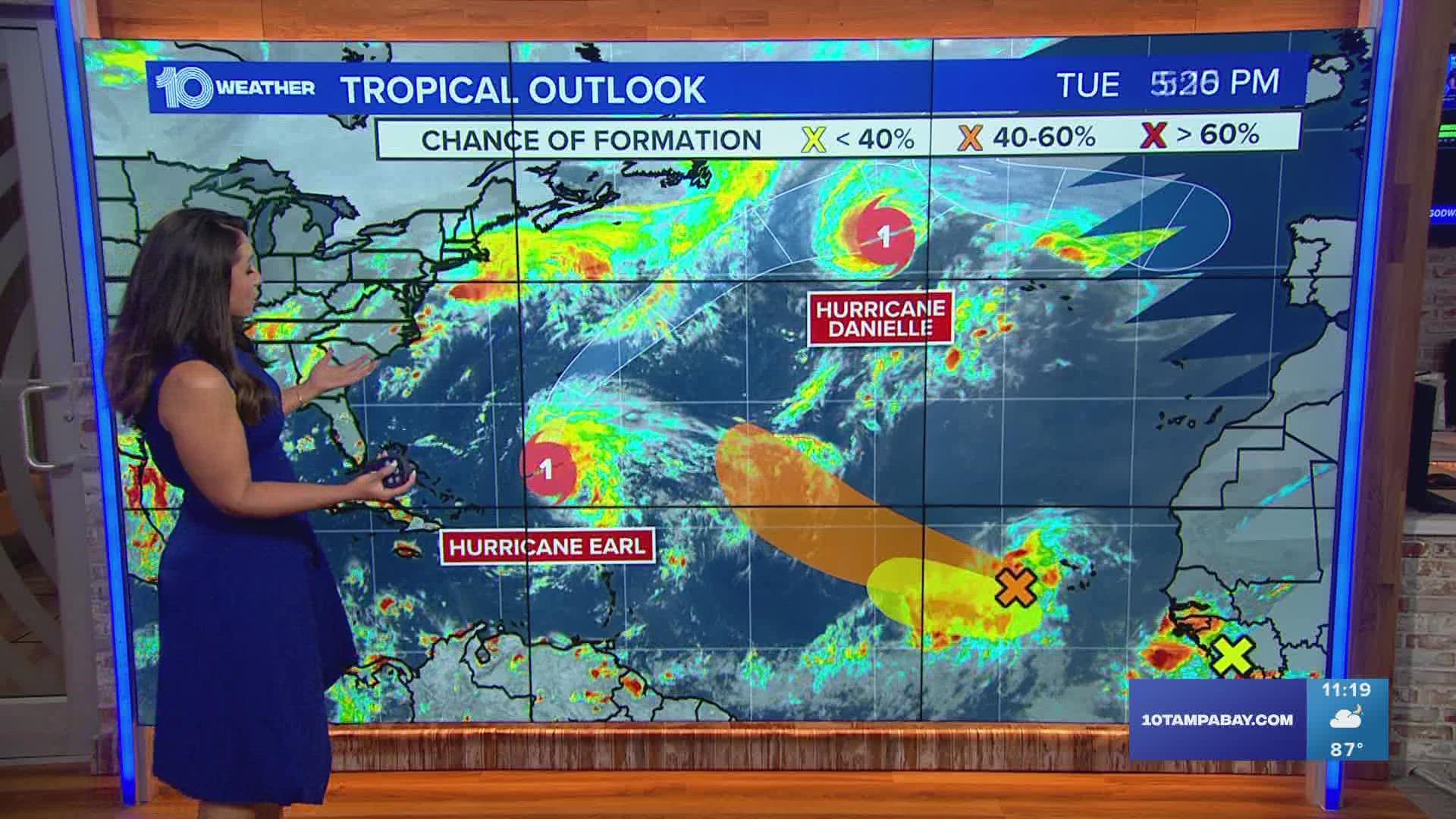 Our fifth named storm of the season continues to strengthen in the Atlantic. There's no threat to the U.S.