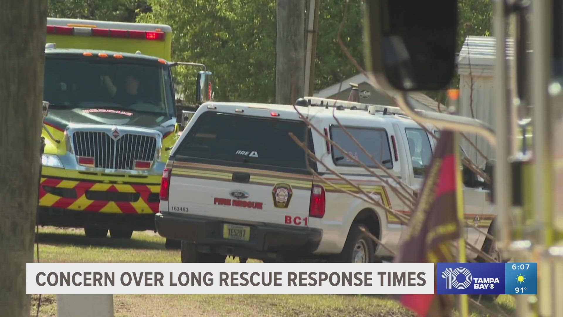 The Hillsborough County Fire Rescue Master Plan says the target response time for rural areas is 10 minutes or less.