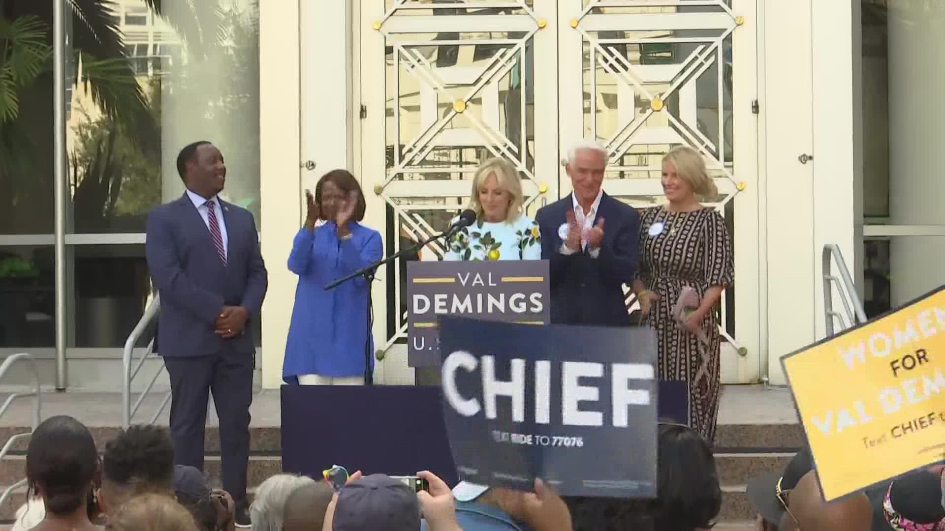 Dr. Jill Biden spoke about southwest Florida and her support for both Val Demings for U.S. Senate and Charlie Crist for Florida's governor in the election.