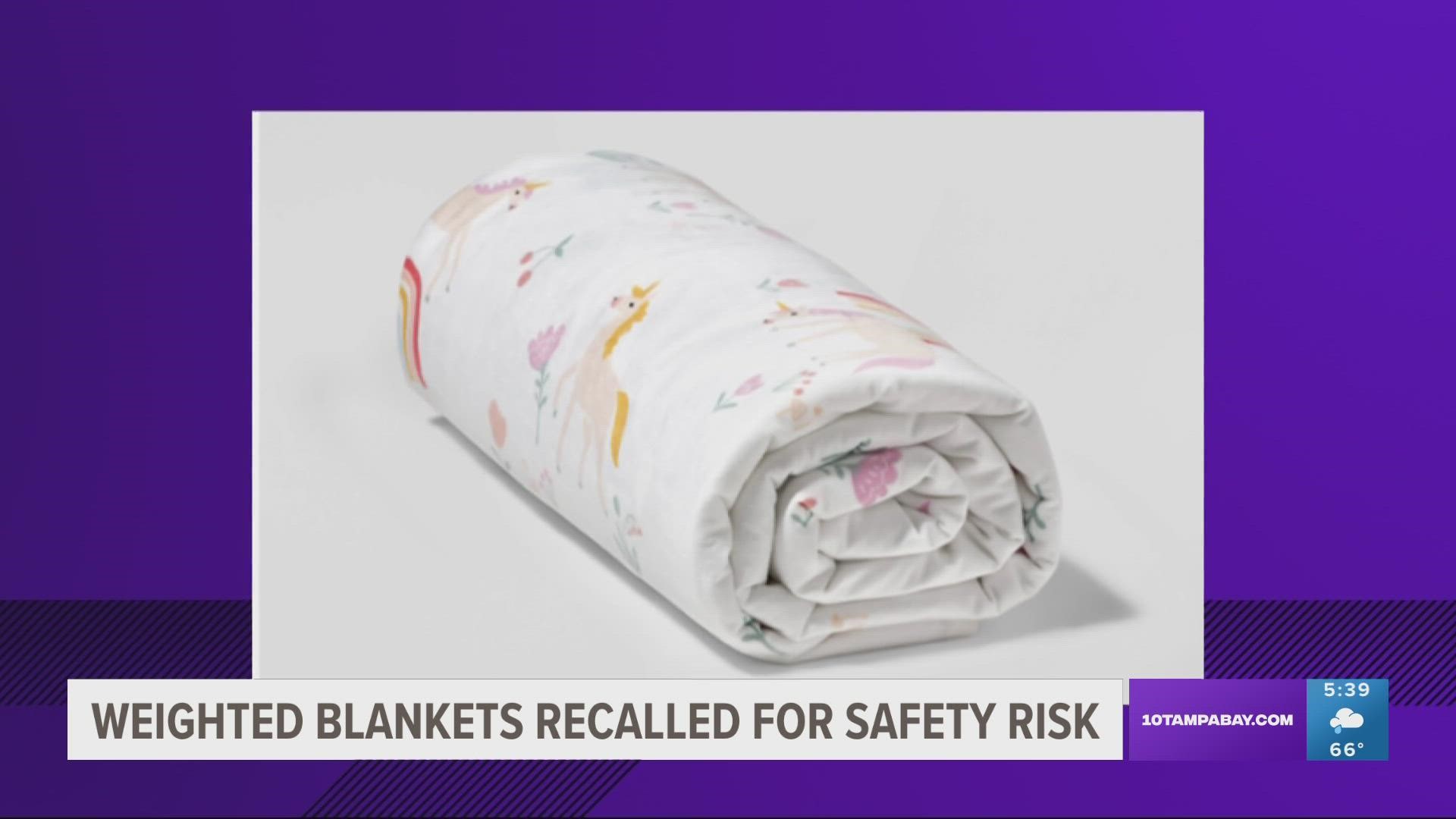 The blankets have a washable cover, secured using a zipper, and young children can become trapped inside when unzipping the blanket and crawling in.