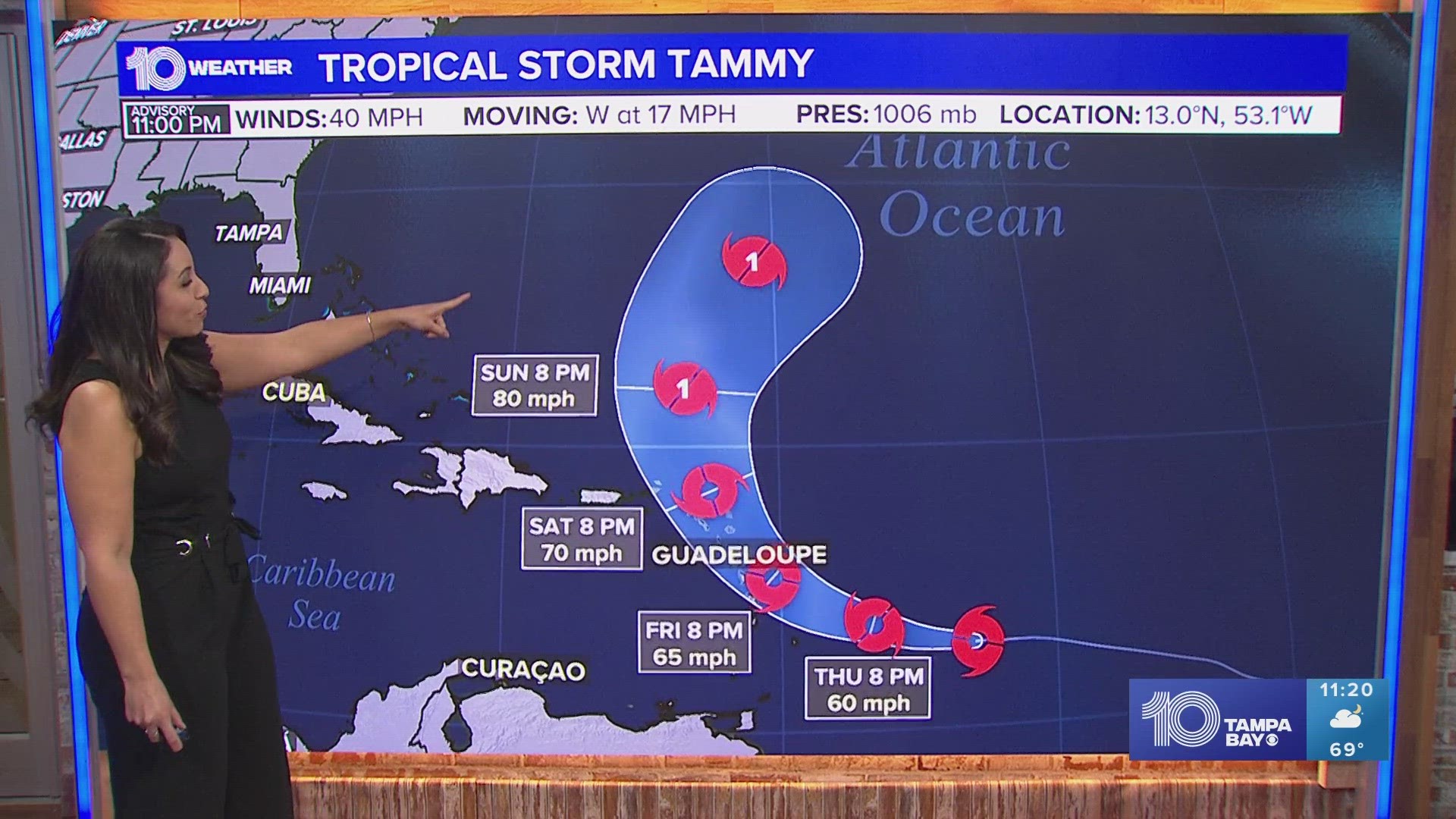 Tracking the Tropics Tropical Storm Tammy to impact Caribbean islands