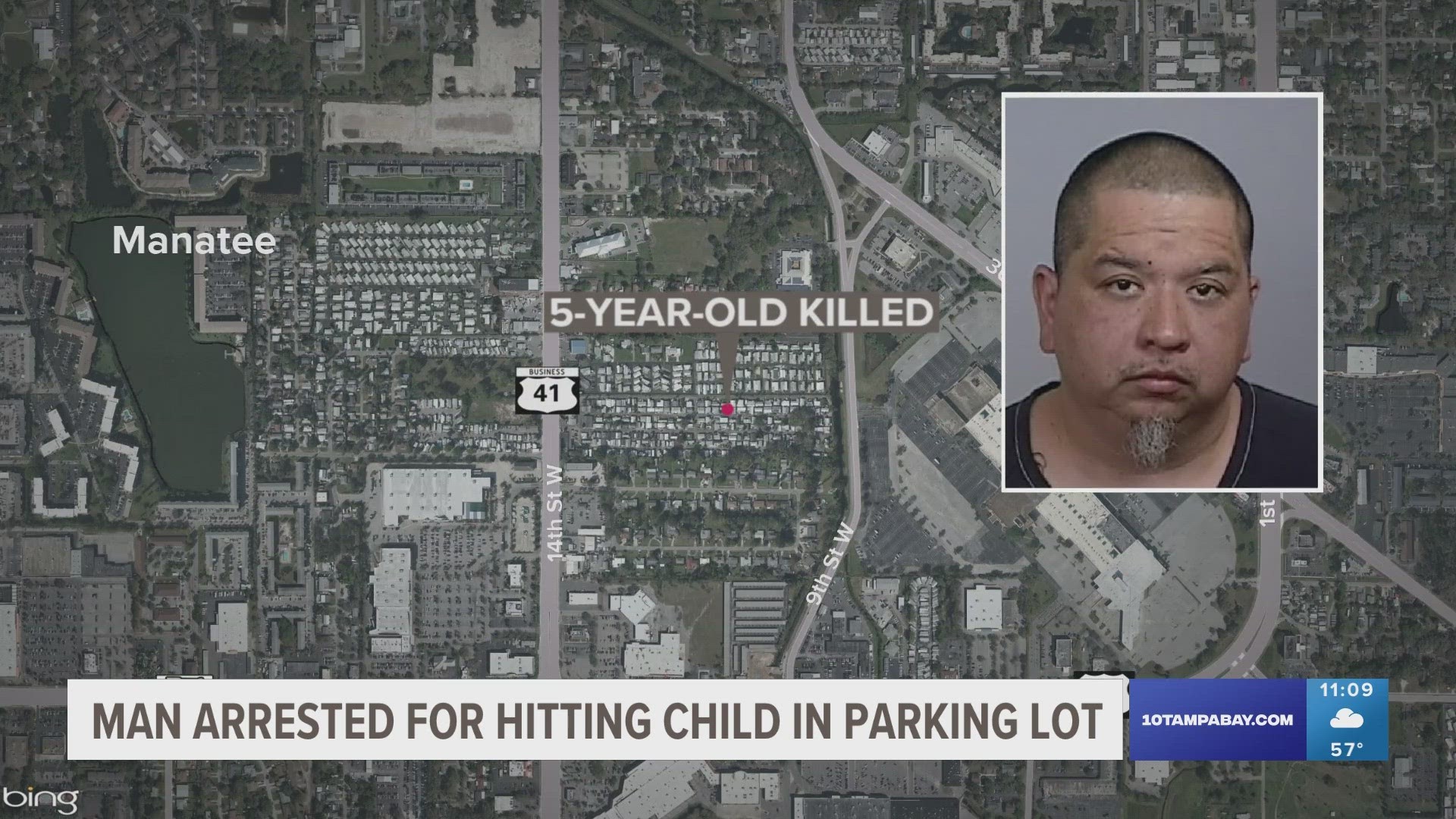 Man arrested for hitting child in parking loto