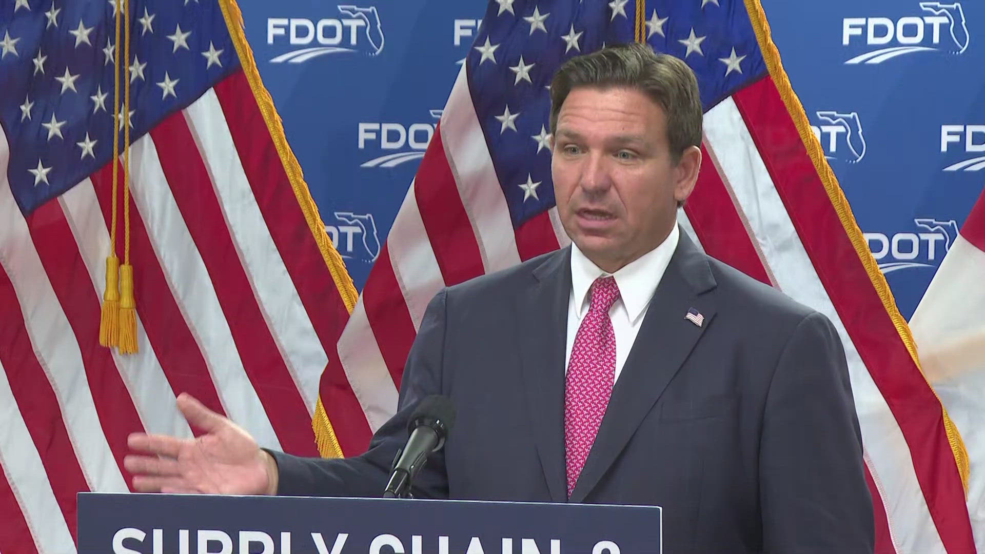 "You wanna see projects get done, you wanna see things move, you gotta have the materials to be able to do it," DeSantis said Friday.