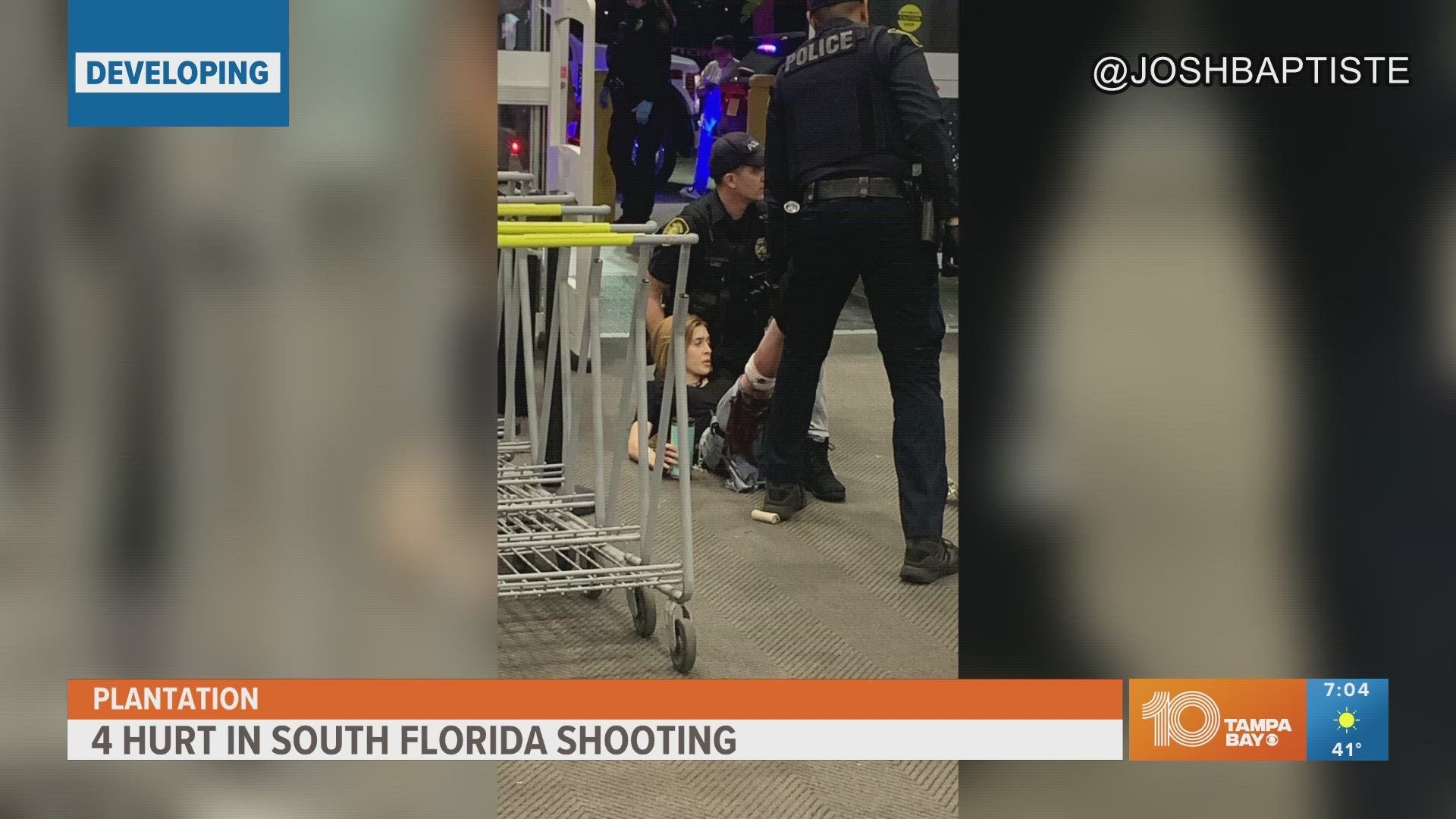 A gunman came into a Best Buy in the city of Plantation and shot at 2 people injuring them and 2 other people.