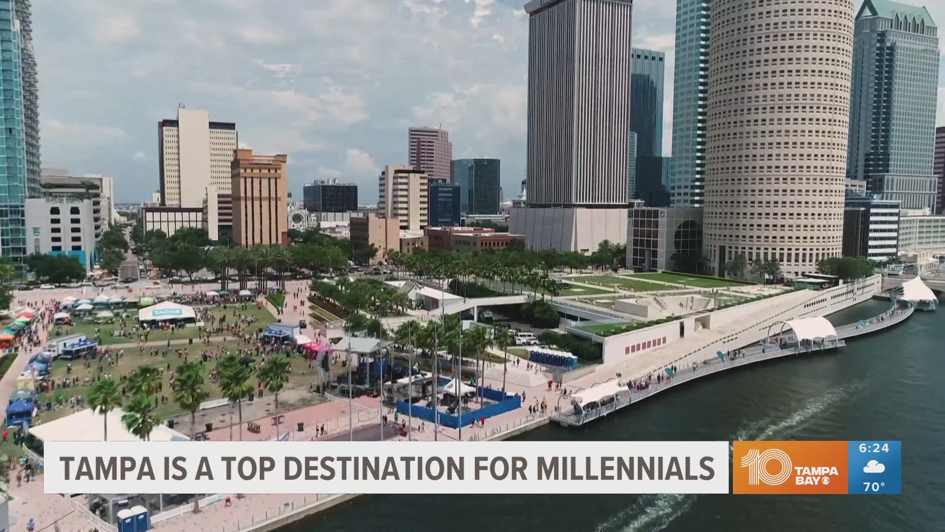 A new study by Hire A Helper, a moving company, found many metropolitan areas around Tampa and Jacksonville had some of the highest gain of millennial residents.