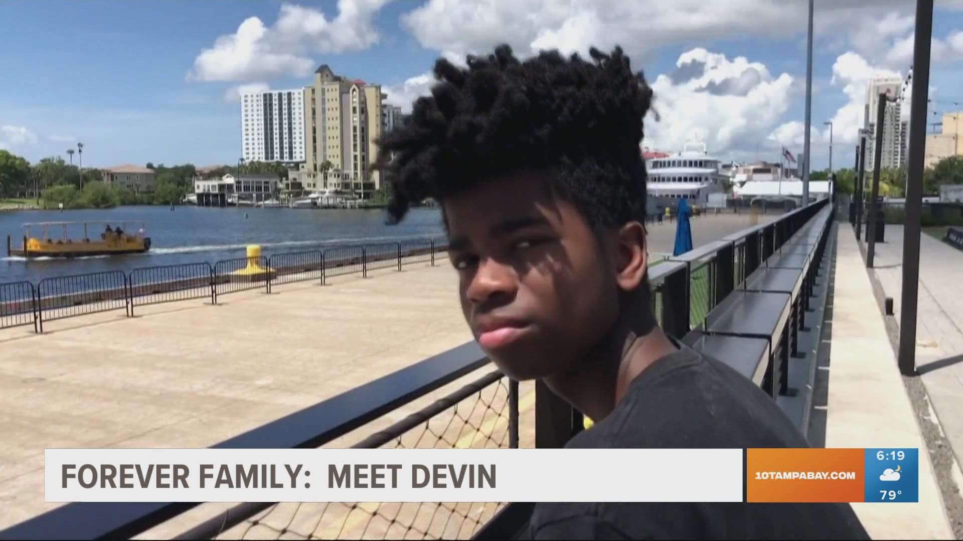 Devin is an aspiring actor with many interests including sports and science whose greatest hope is to find a forever home. Adoption from foster care is free.