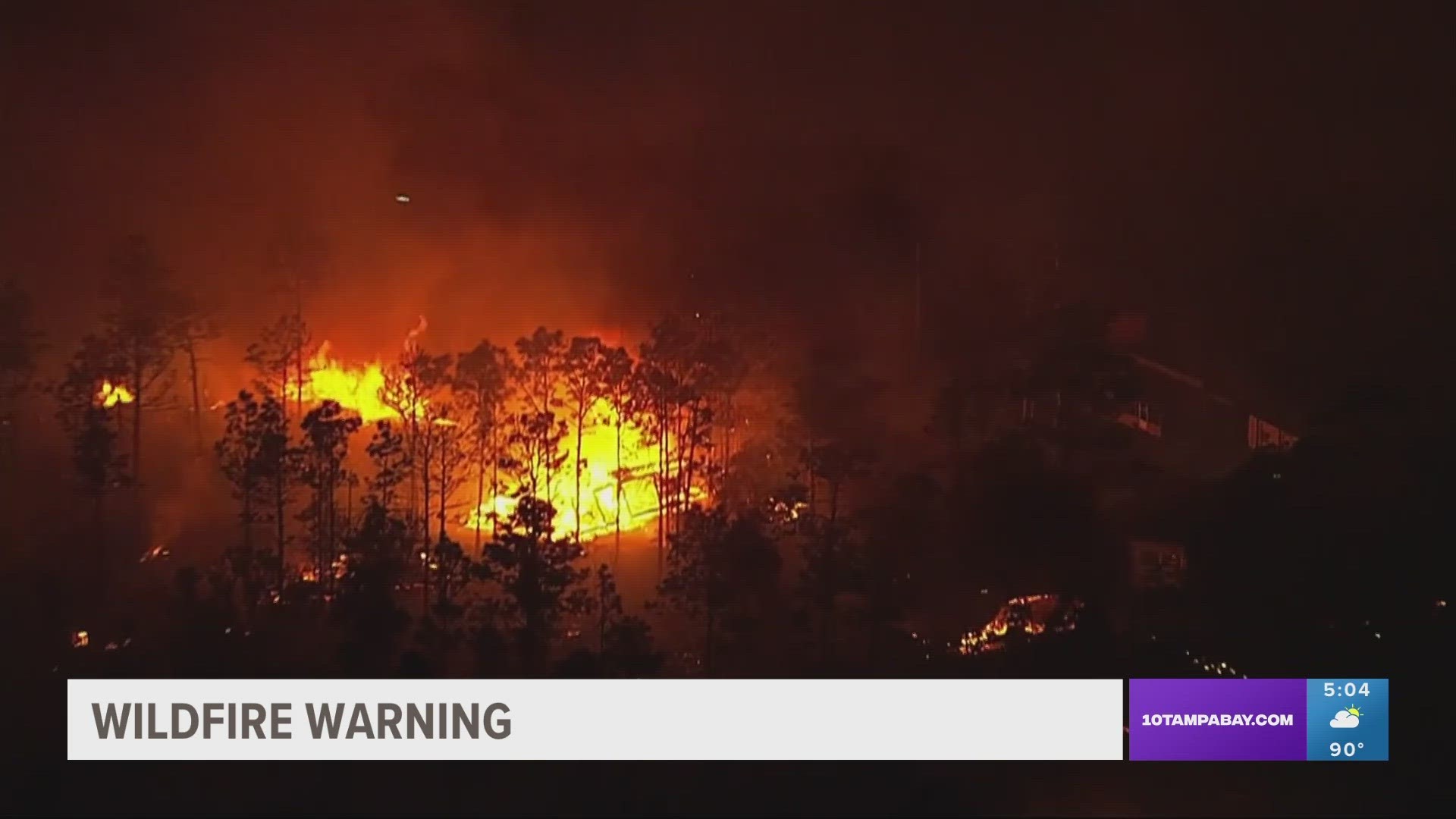 An "extreme" drought exists in Southwest Florida, where the wildfire risk is the highest.