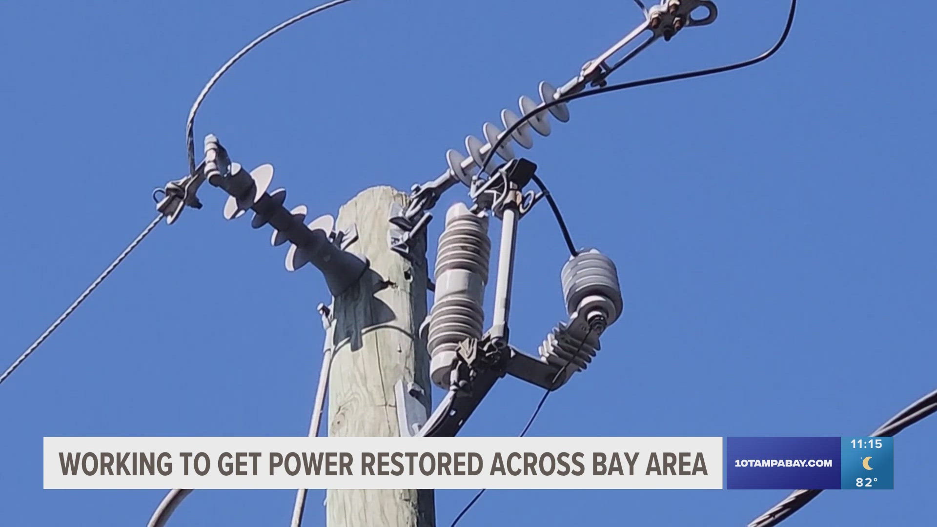 TECO said that by Saturday night or by early Sunday morning they expect to have power restored to 96% of the customers who can receive electricity.