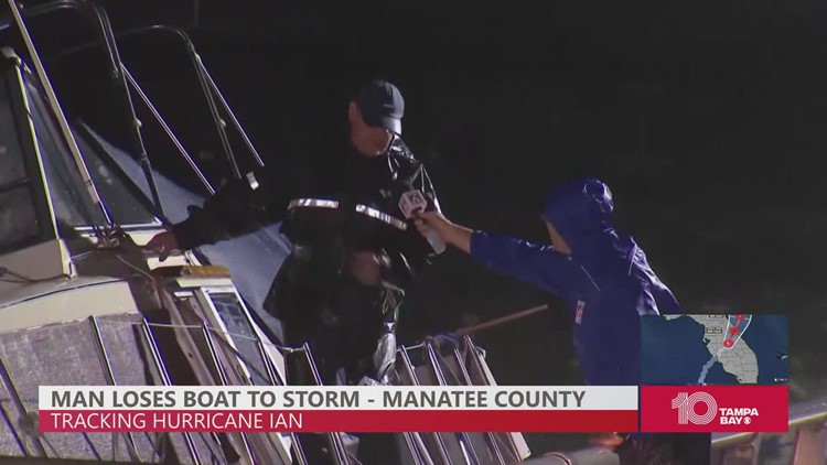 Man in Manatee County loses boat to Hurricane Ian