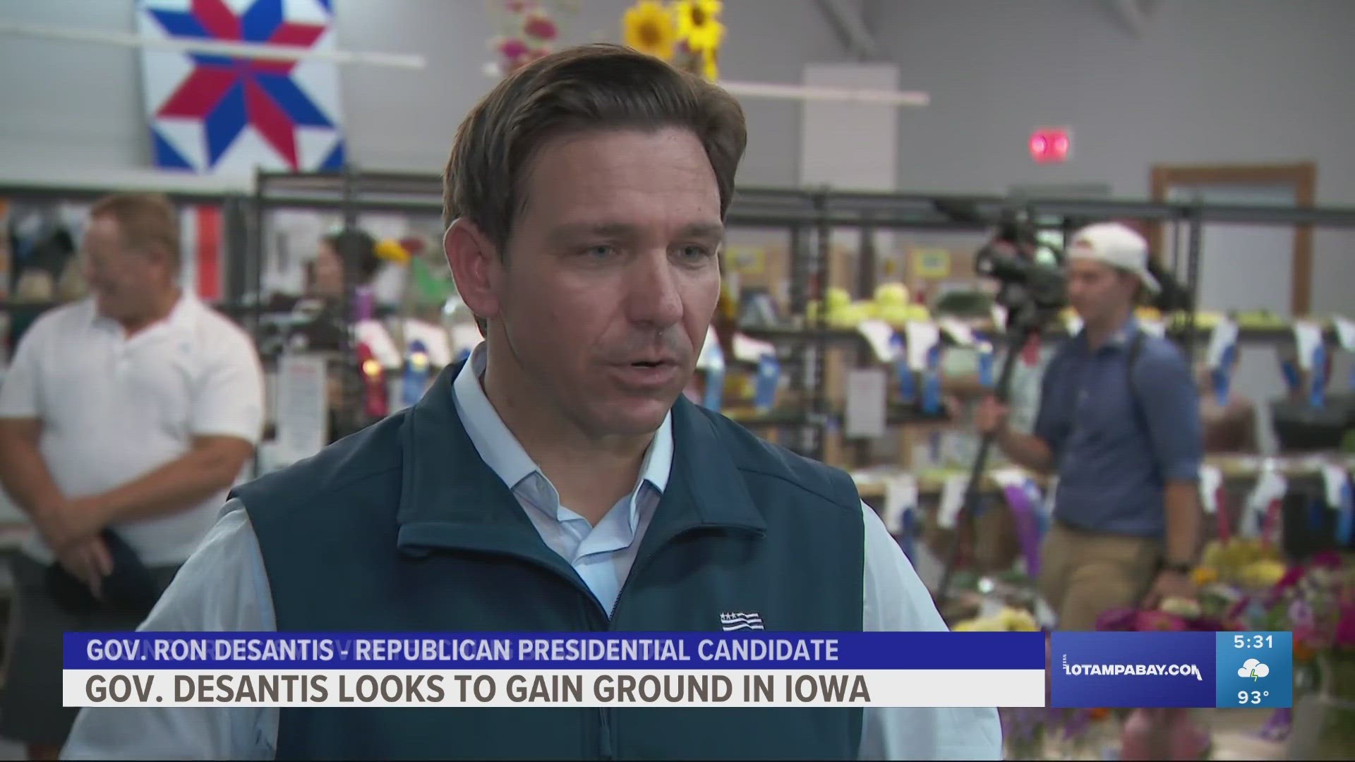 After a week that saw a crash and a campaign shakeup,  the Florida governor, still polling second to Trump, is looking to gain ground in Iowa.