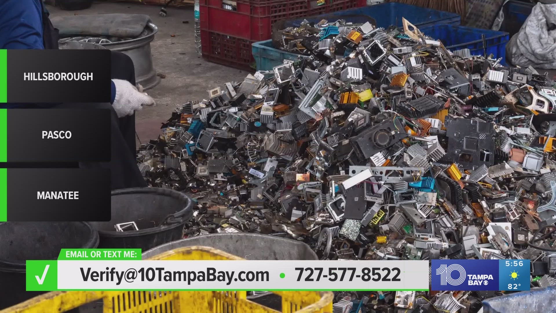 One Verify viewer asked why local Tampa Bay area programs don't take electronics or e-waste. 10 Tampa Bay's Josh Sidorowicz verifies if that's true.