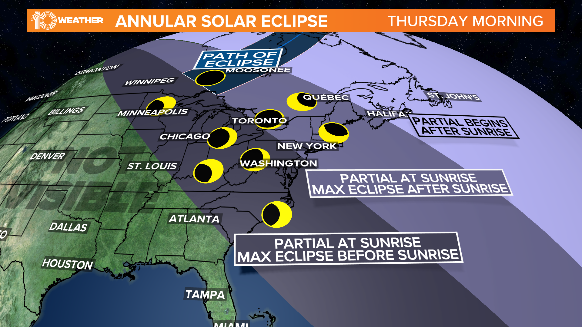 Will I be able to see the annular solar eclipse from Florida?