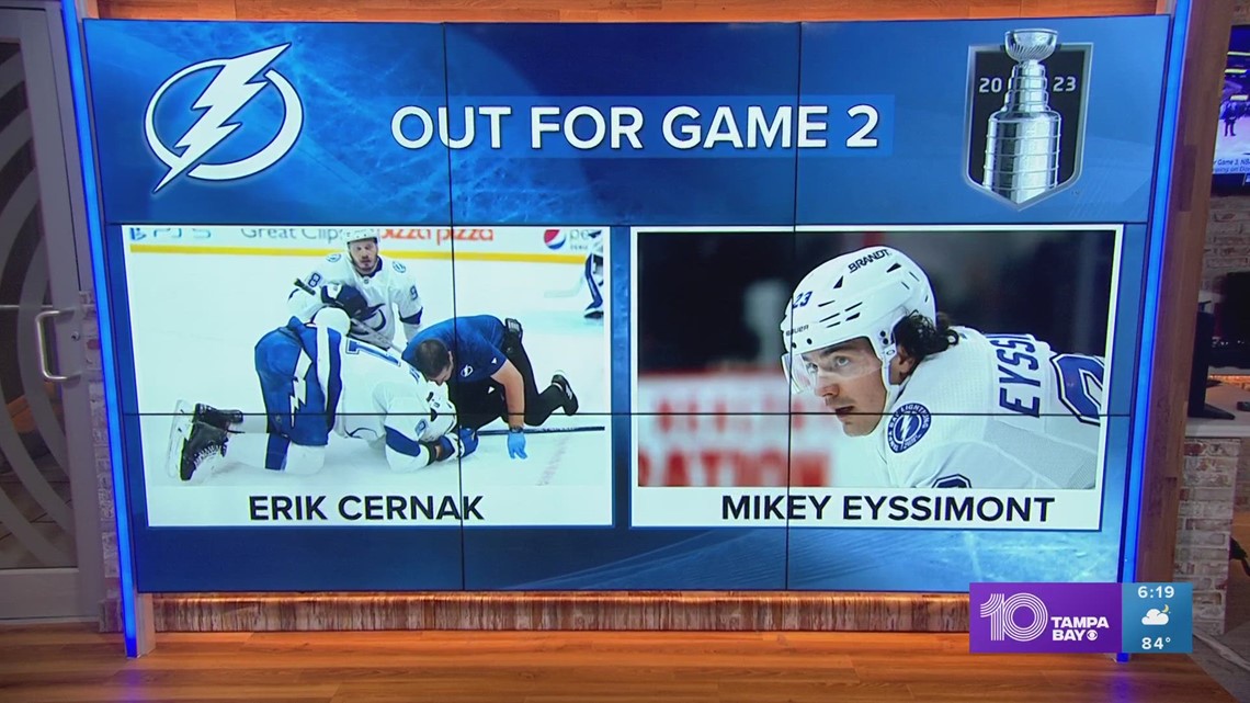 Bolts lose Cernak, Eyssimont for Game 2 against Maple Leafs