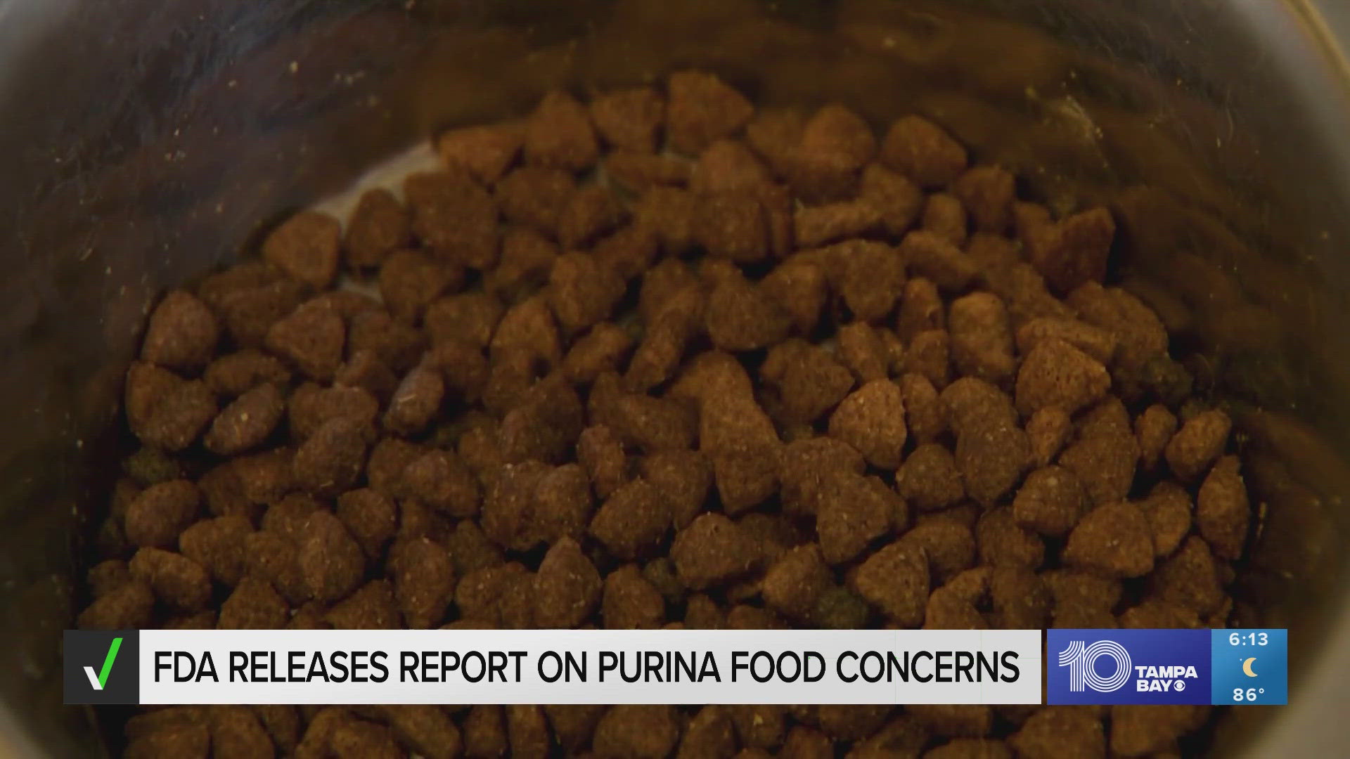 The agency said it analyzed reports from pet owners, tested opened and unopened bags of food and conducted a facility inspection after a rash of concerns.