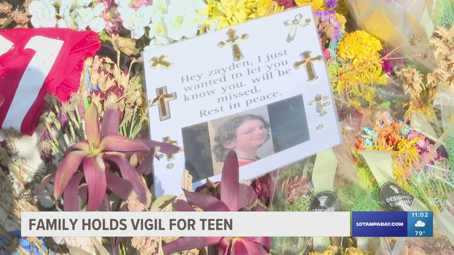 Family and friends of Zayden Jay held a vigil to honor the teen who was reported missing in April.
