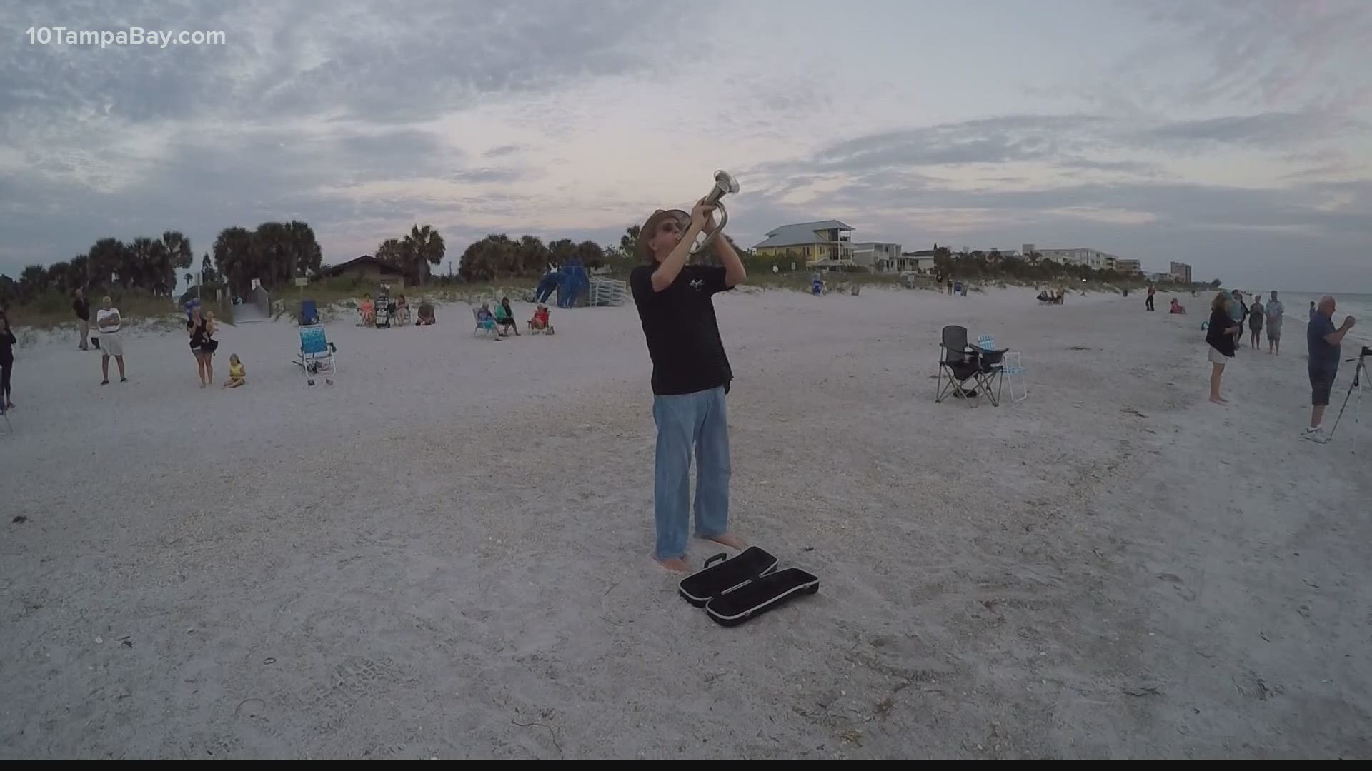 Ken Deka learned to play the song while serving in the military and decided to honor friends from the service with those 24 notes each night at Indian Rocks Beach.
