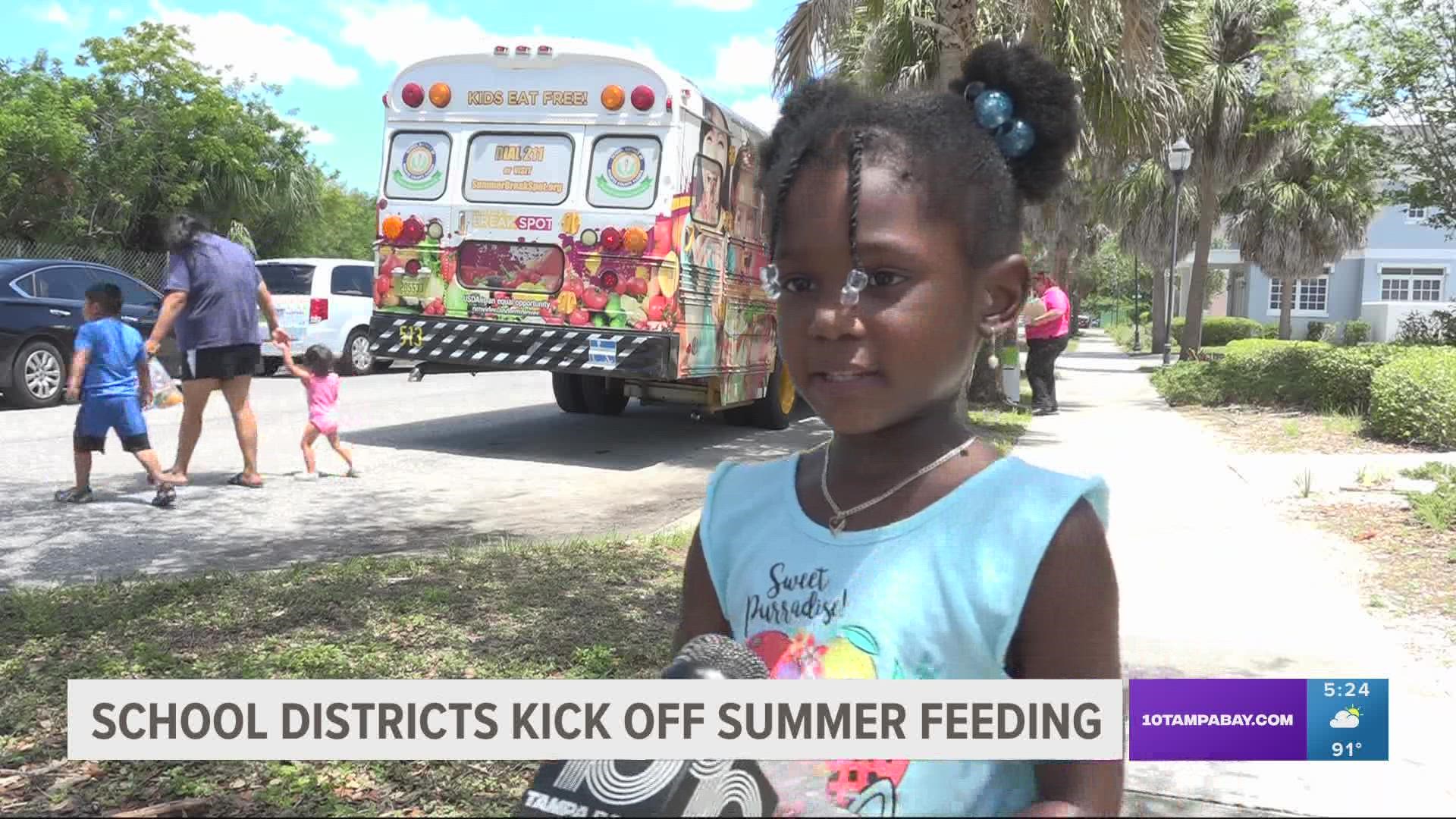 Several school districts across the Tampa Bay area hope to keep children fed during the long time off of school.