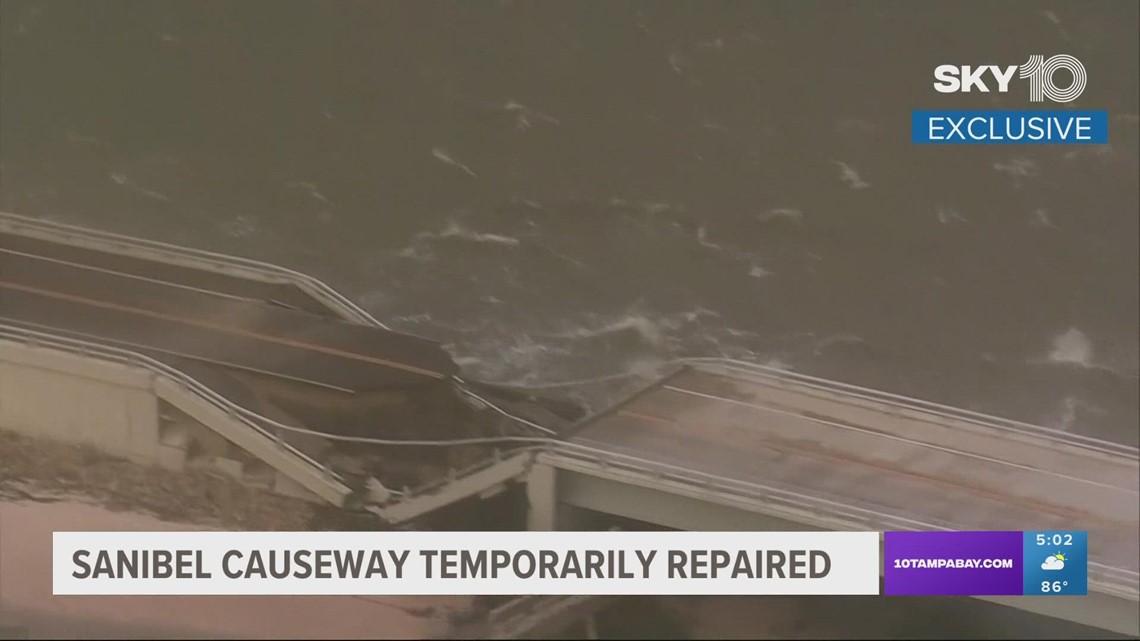 Ian's aftermath: Convoy makes its way over temporary Sanibel Causeway fix to bring relief to island, DeSantis says