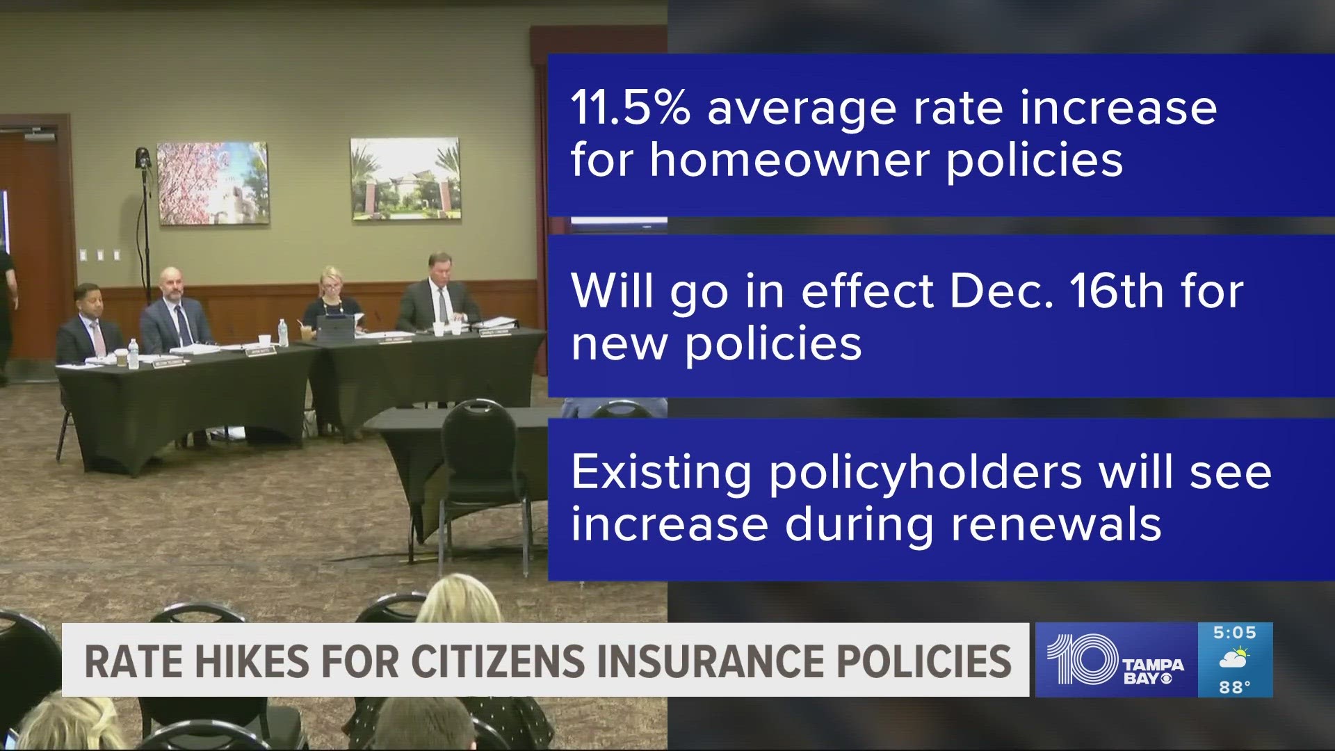 Citizens aims to be down to 1.3 million policies by the end of the year after earlier estimates had them on pace to reach 1.7 million policyholders by then.