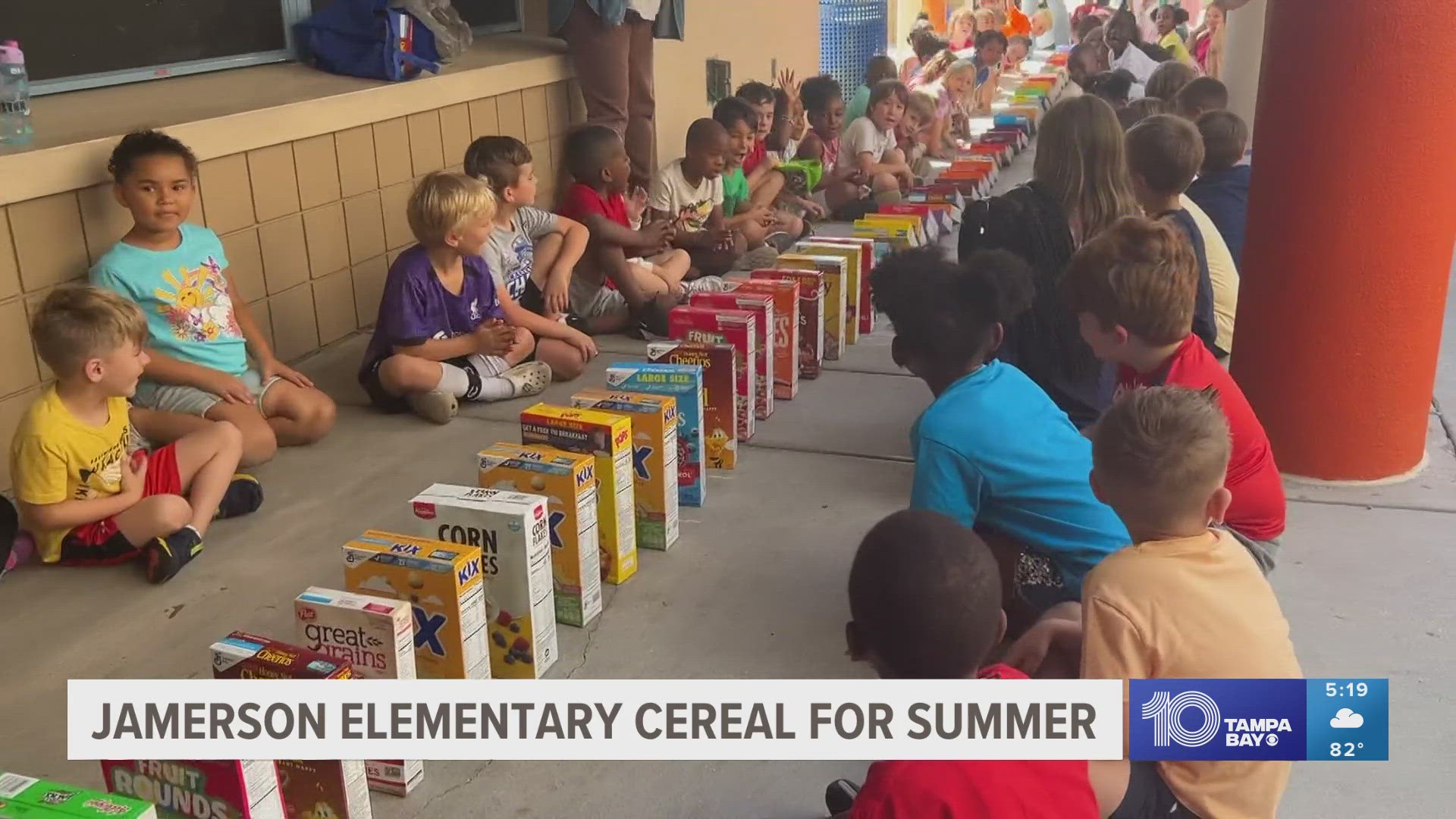Jamerson Elementary School students collected more than 1,000 boxes of cereal that will go to help feed hungry kids.
