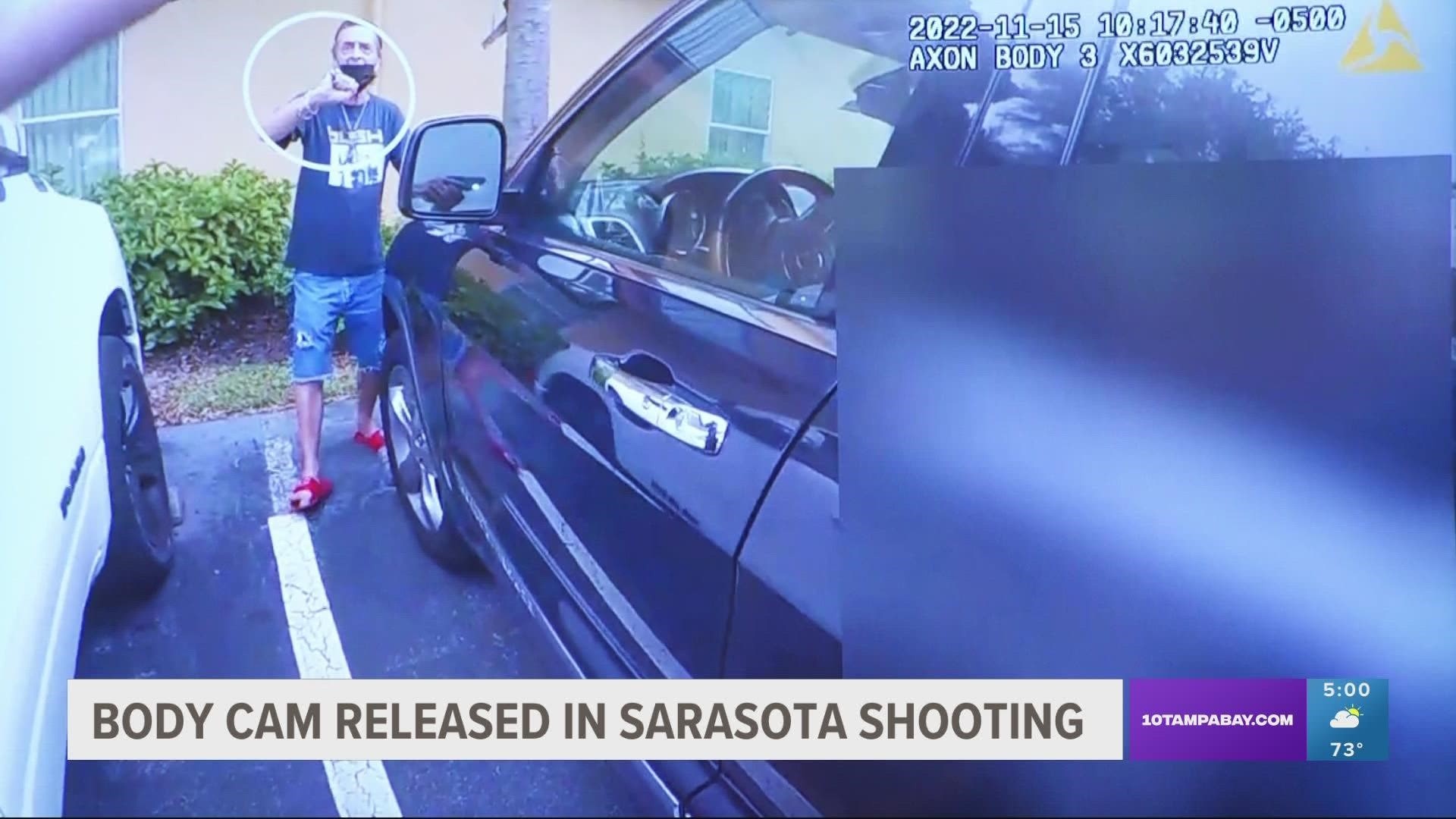 The 71-year-old man is expected to be OK after being shot Tuesday morning by a Sarasota officer.