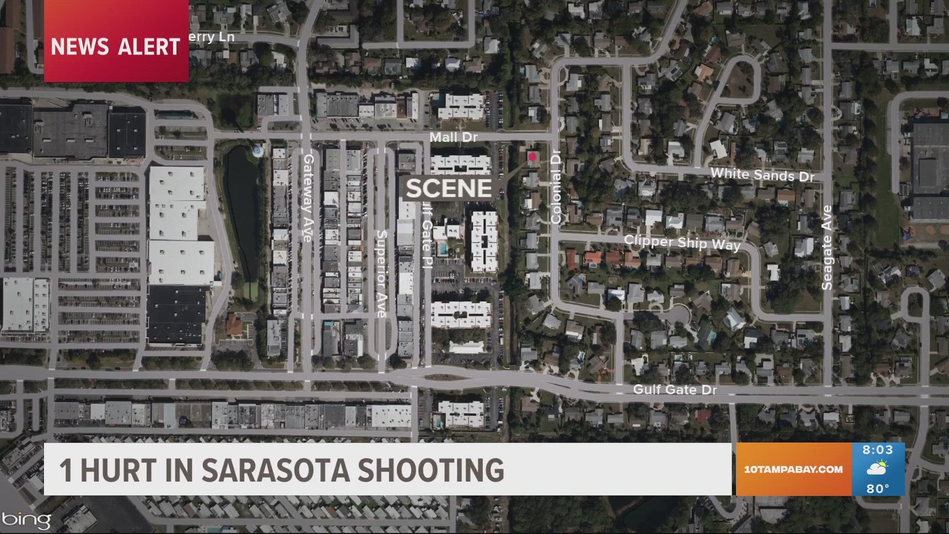 One person is in the hospital after being shot in Sarasota County, according to the sheriff's office.