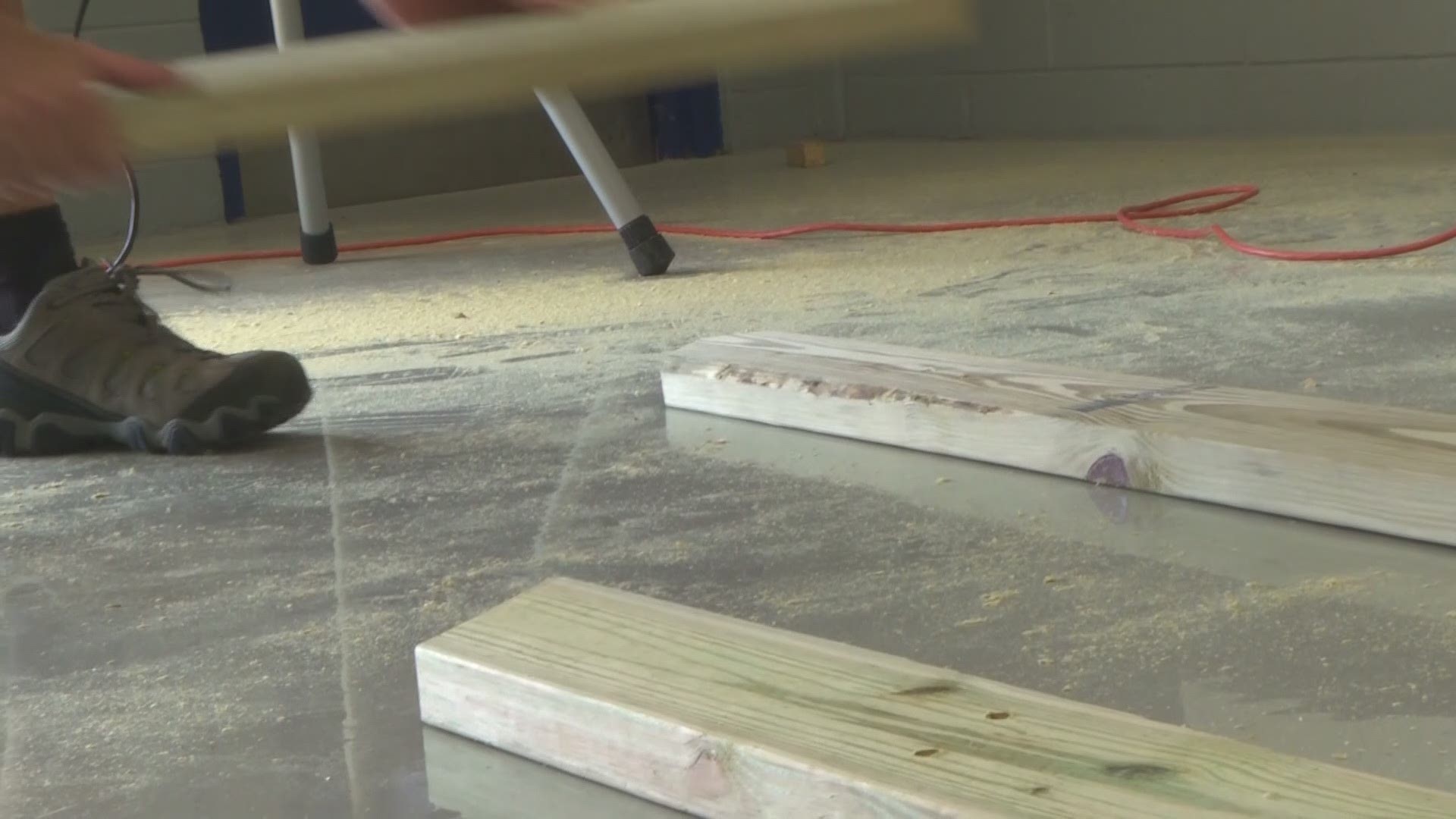 Some students and staff at Wendell Krinn Technical High School in Pasco County are getting creative. They're creating picnic tables so that classes can go outdoors.