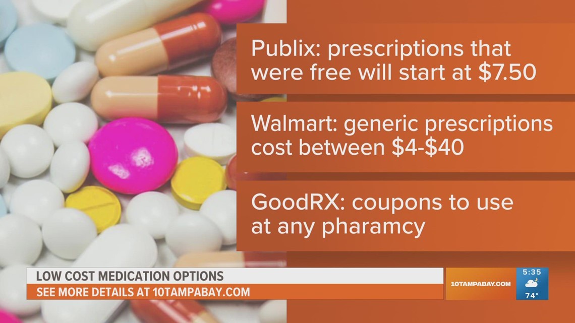 Publix is ending its free prescription program. So here are other