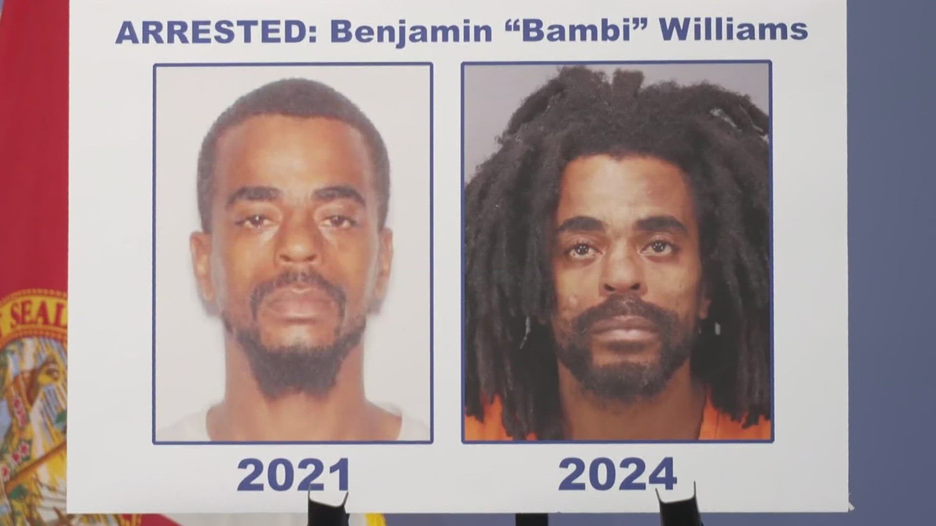 The woman's 4-year-old was in the backseat of the car when the shooting happened. A $25,000 reward was offered for his arrest.