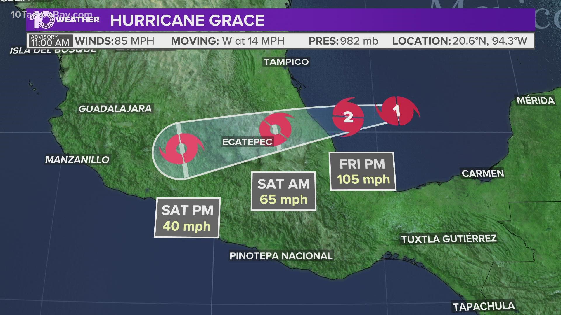 The storm is expected to reach the coast of mainland Mexico sometime Friday night.