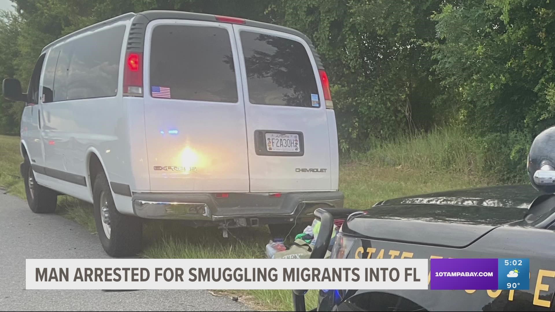 The van was searched and troopers say they found multiple ledgers in the driver's area, including names, destinations and prices.