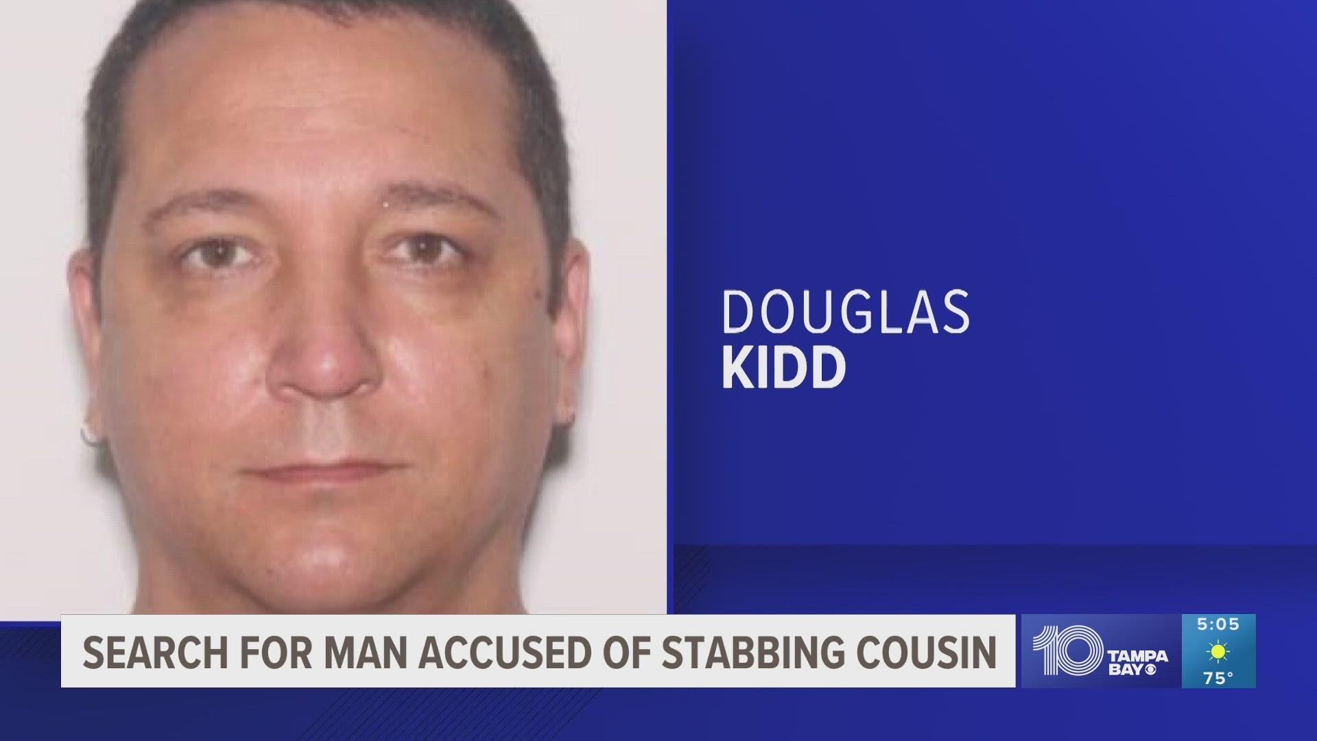 Police said the 47-year-old stabbed his cousin 15 times and then fled the home before officers arrived.