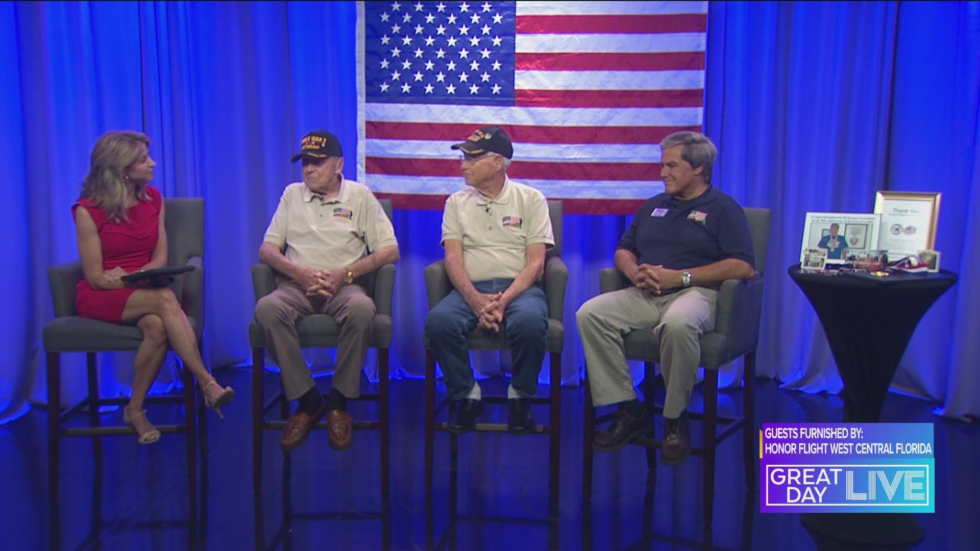 WWII and Korea vets talk about war time and Honor Flight