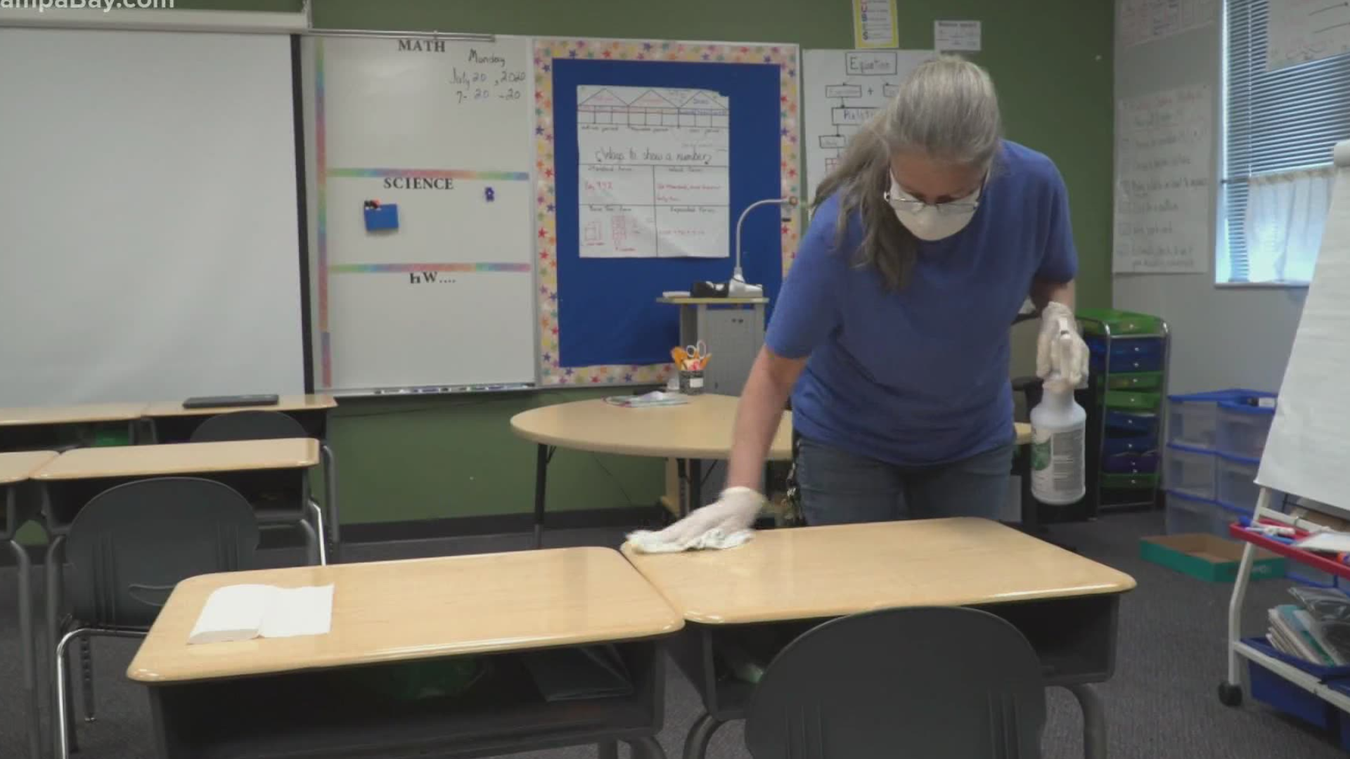 Teachers across Tampa Bay are not only making safety changes to their physical classrooms, but they're also prepping online classes, too, just in case.