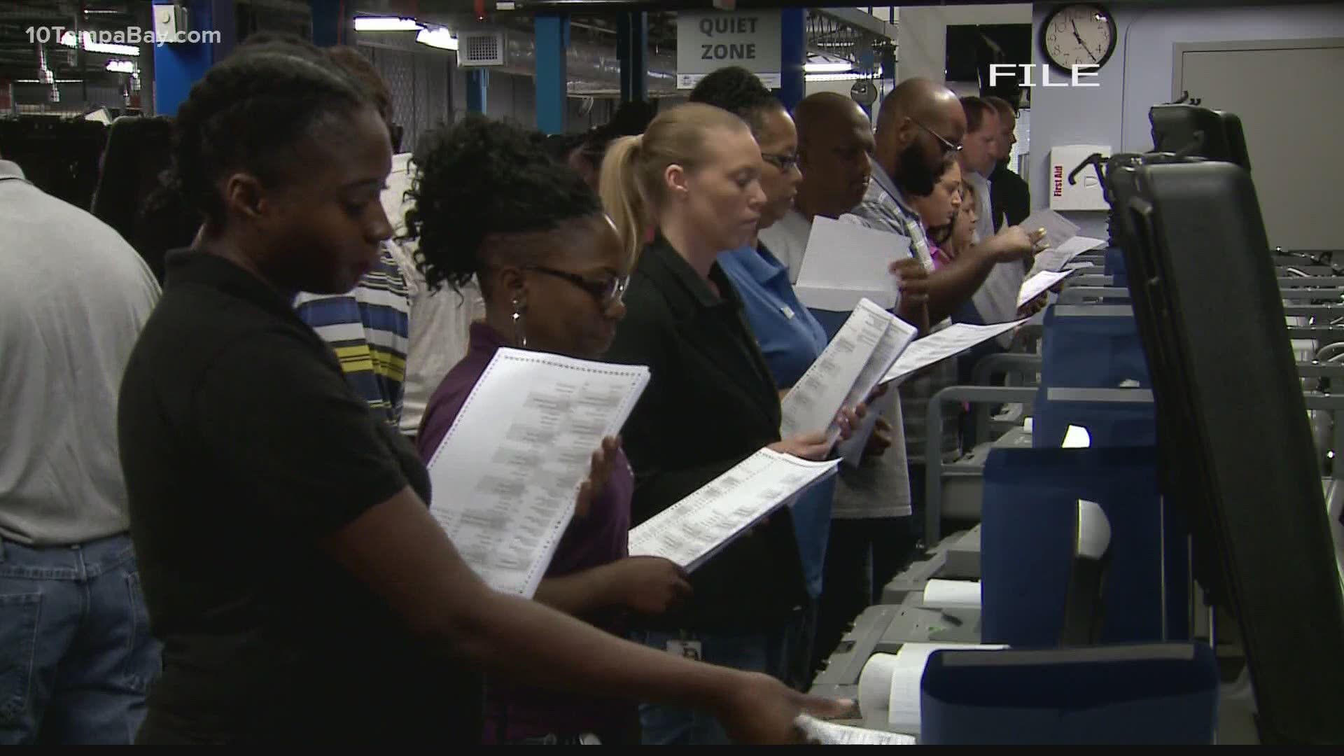 Hillsborough County reports receiving back more than 107,000 mail-in ballots, more than either of the last two primary elections.