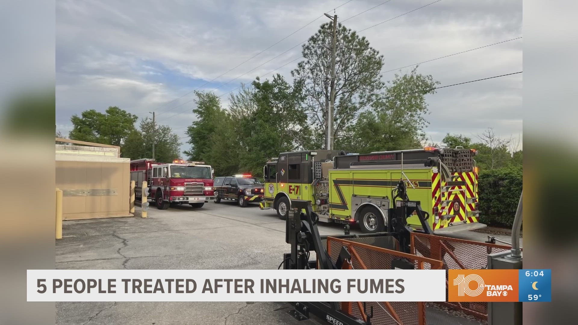 5 people treated after inhaling fumes at WinnDixie in Brooksville