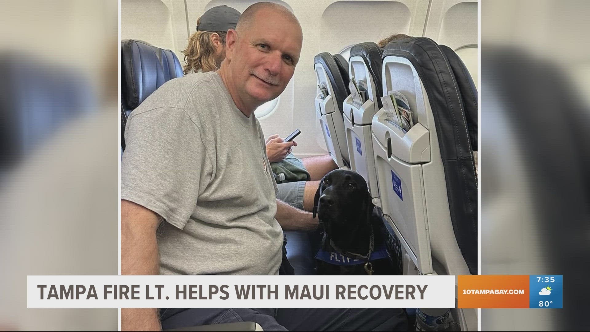 A Tampa firefighter and dog are part of FEMA's search and rescue force helping out on the ground in Hawaii.