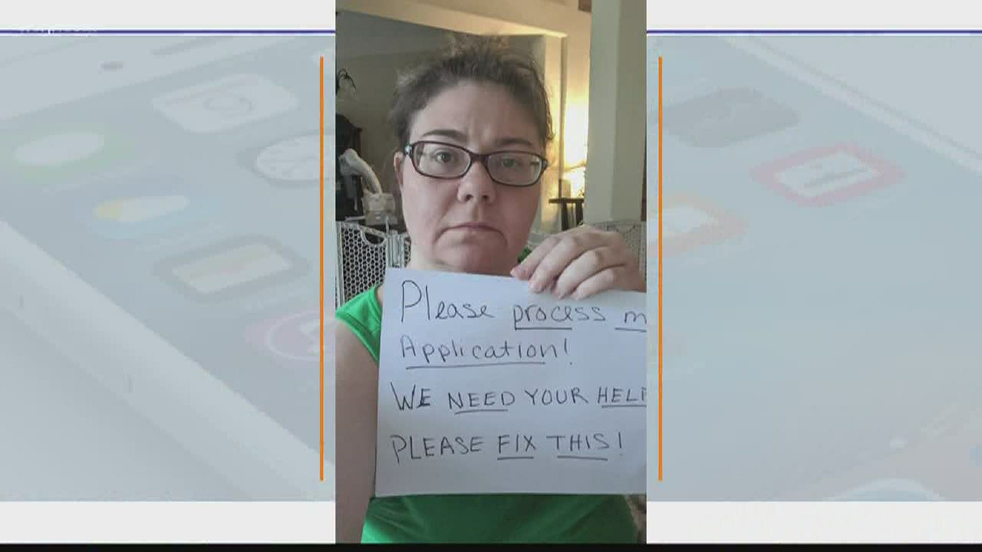 People are posting pictures of selfies and signs on Facebook and Twitter to protest the delays and problems with Florida's unemployment process