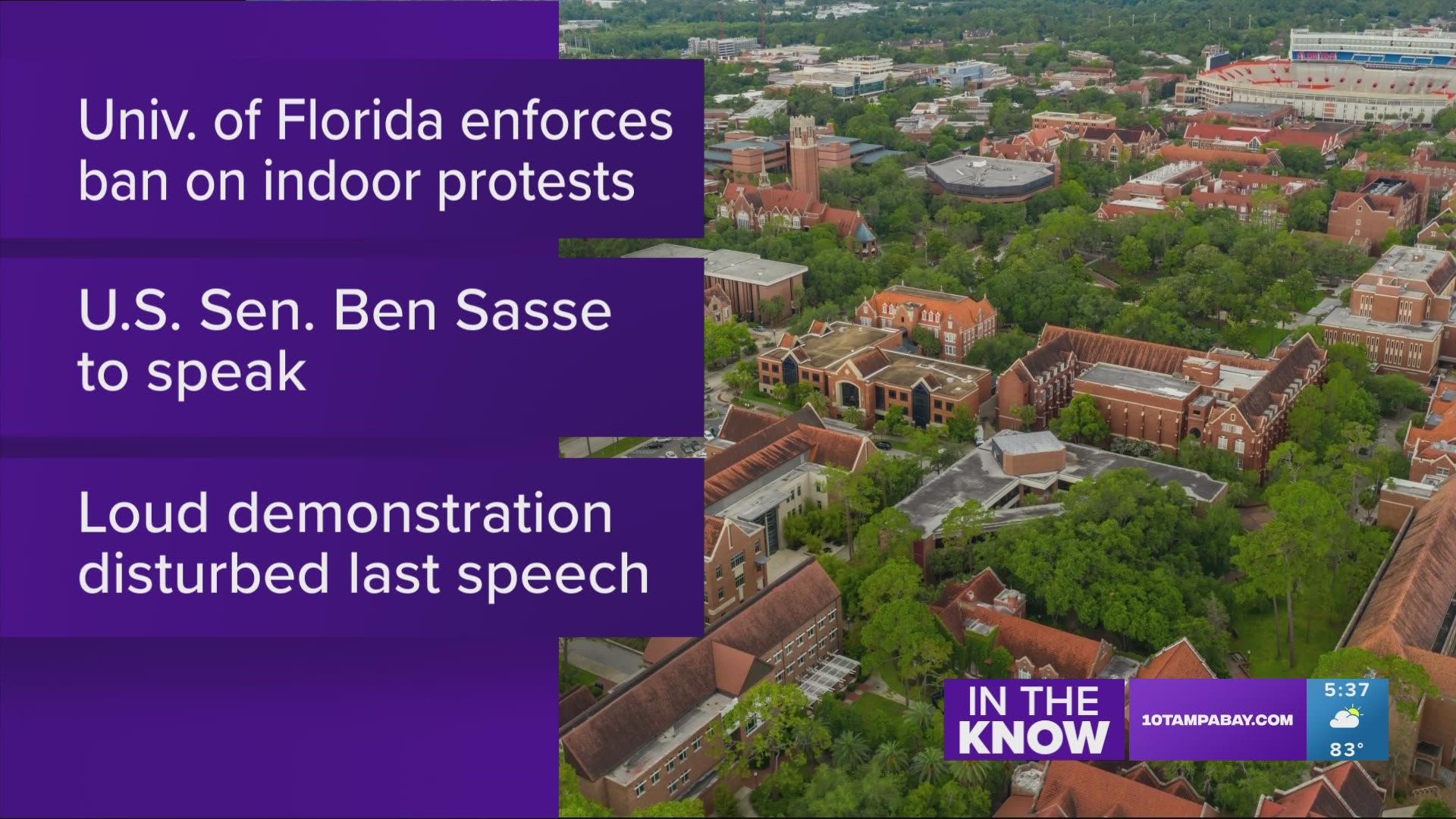 The policy will be enforced next week when the school's board of trustees meets to consider Sasse's candidacy.