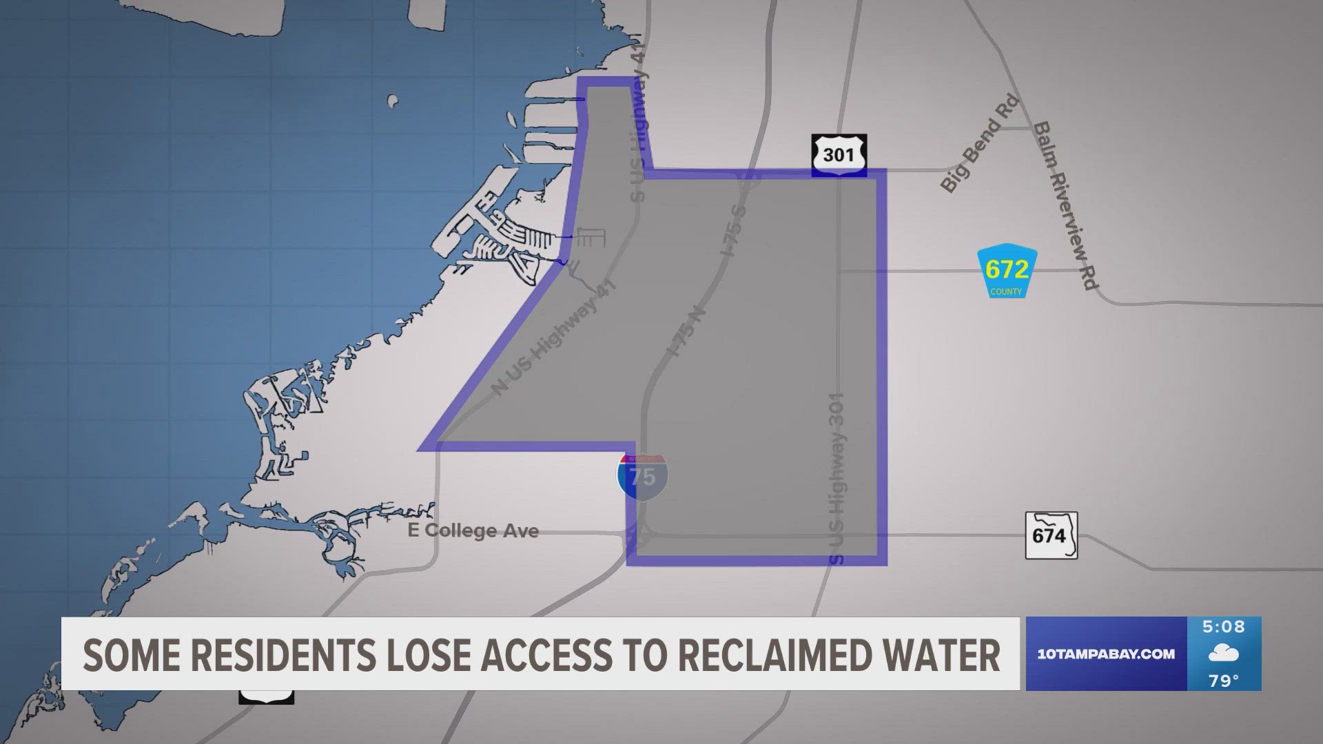 Southern Hillsborough County residents still don't have access to reclaimed water because of a problem with the disinfection system.