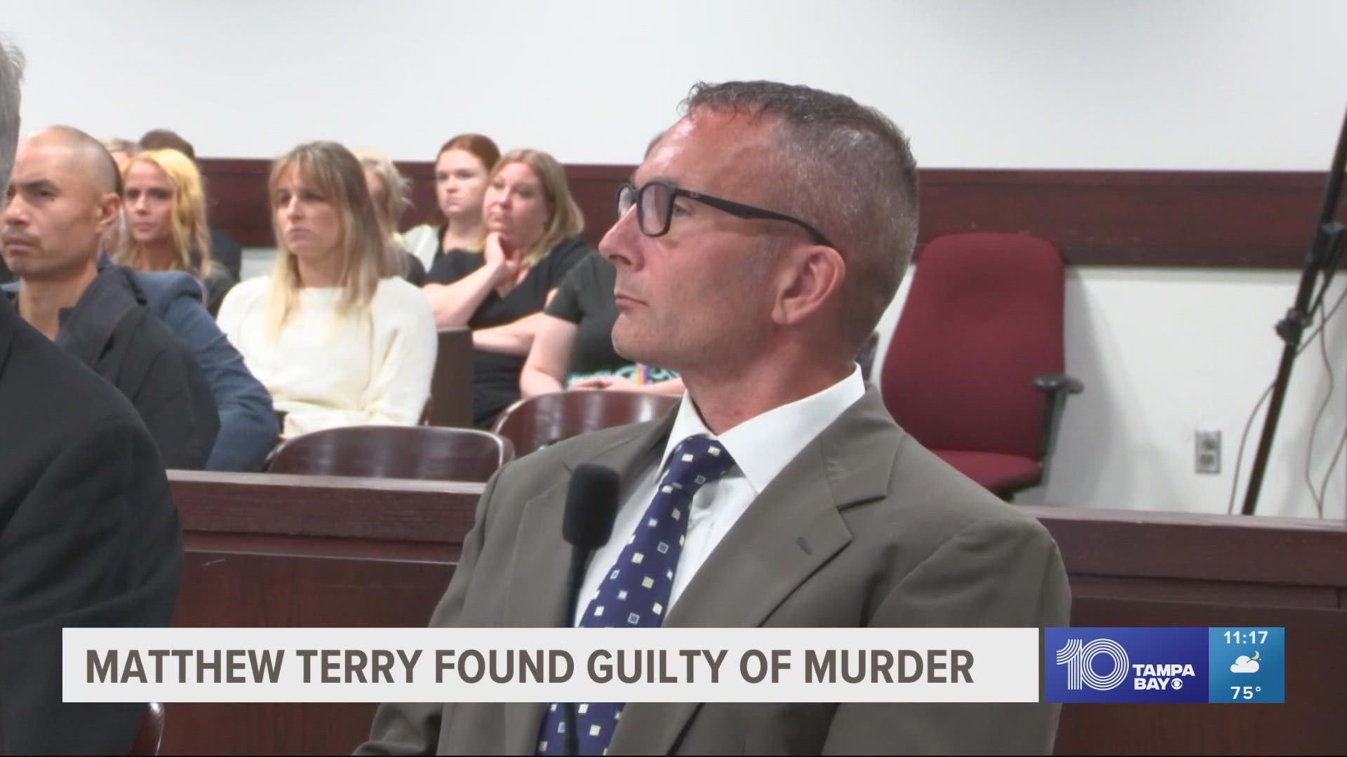 Both sides rested their case Tuesday, with Terry’s defense team calling no witnesses and then prosecutors and the defense presenting final arguments.