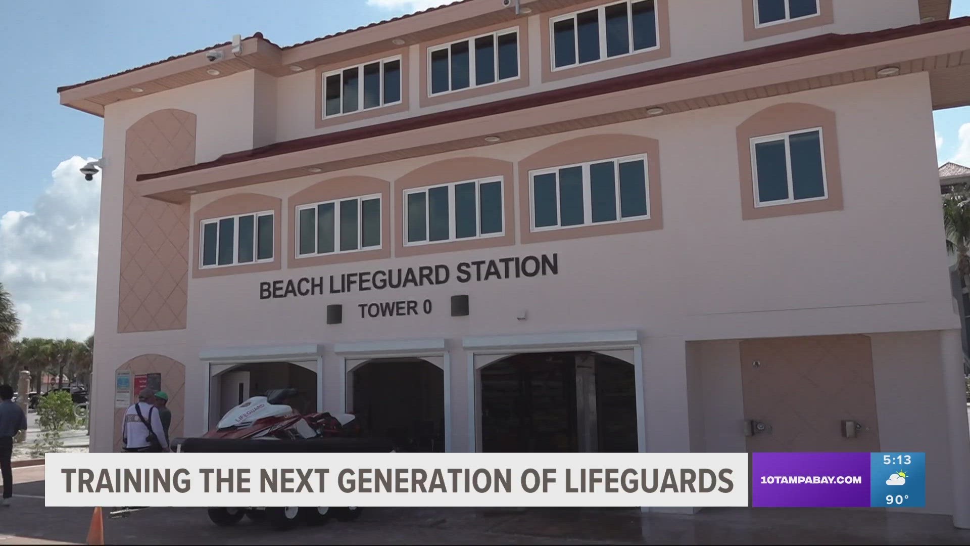 Lifeguards are on duty year-round at Clearwater Beach, so the recruiting starts early.