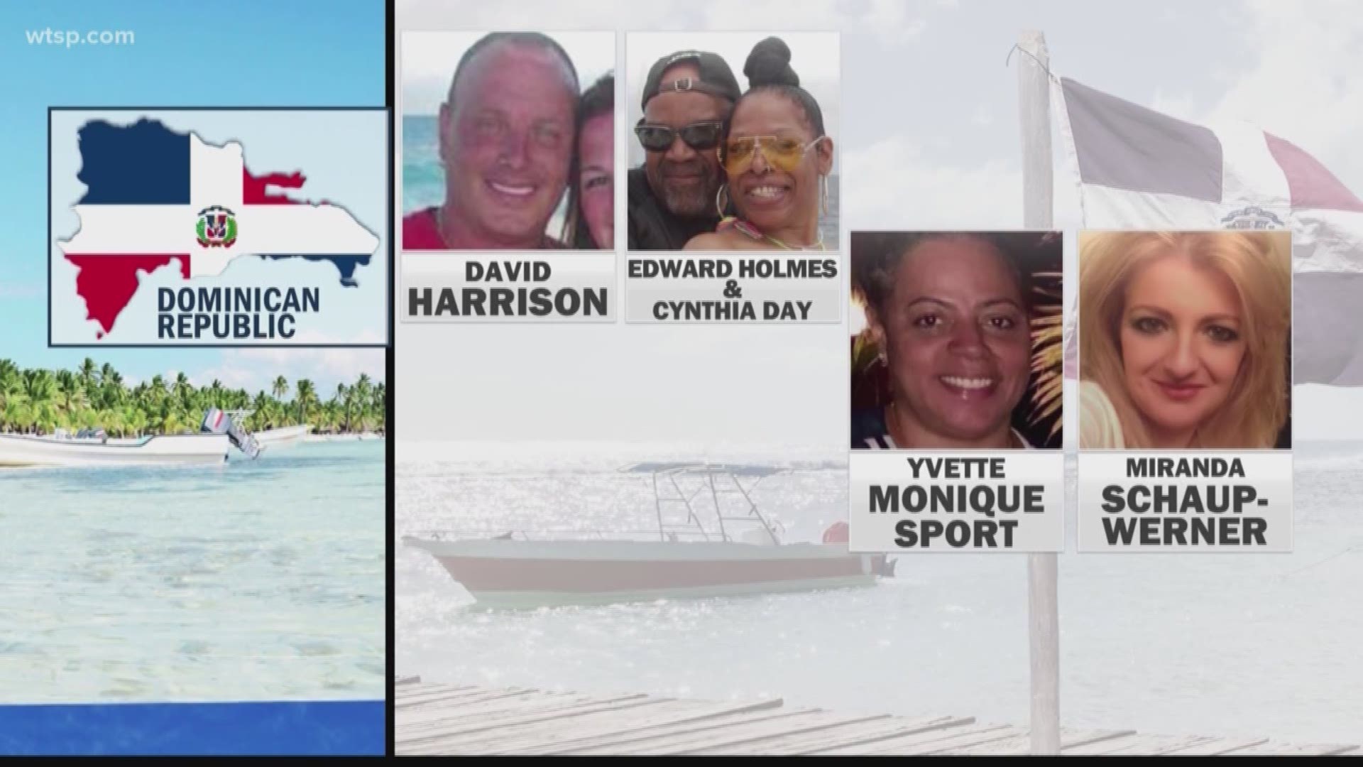 In about a year, at least six U.S. tourists died under strange circumstances in the Dominican Republic. Officials on the island nation and those at home still cannot quite figure out what exactly led to their deaths.

David Harrison, 45, died in July 2018 at the Hard Rock Hotel and Casino resort in Punta Cana, and authorities told his wife he died of a heart attack. The Maryland woman said she continues to be suspicious, especially following the deaths of several more people since.

"I didn't plan on coming back a widow," Dawn McCoy said through tears. "I wasn't prepared for what was coming my way."