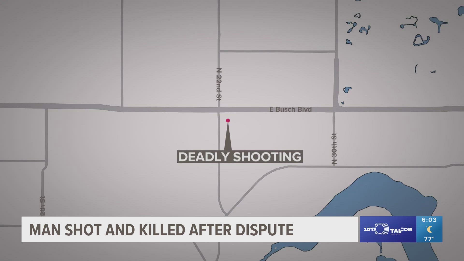 One person was killed after being shot and Tampa Police are looking for the other person involved in the incident.