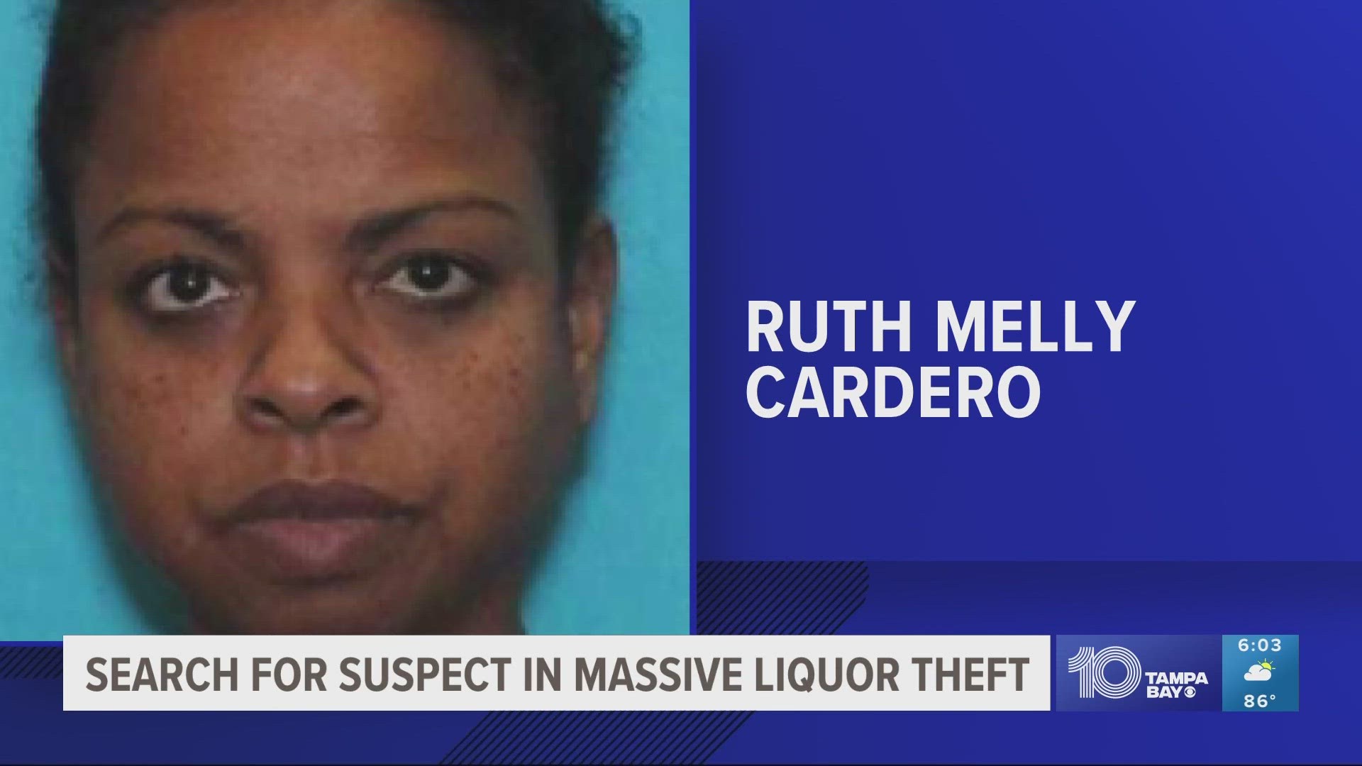 They believe the woman helped take the alcohol from a distribution center in Gibsonton where it was then loaded onto semi-trailers and hauled down-state.