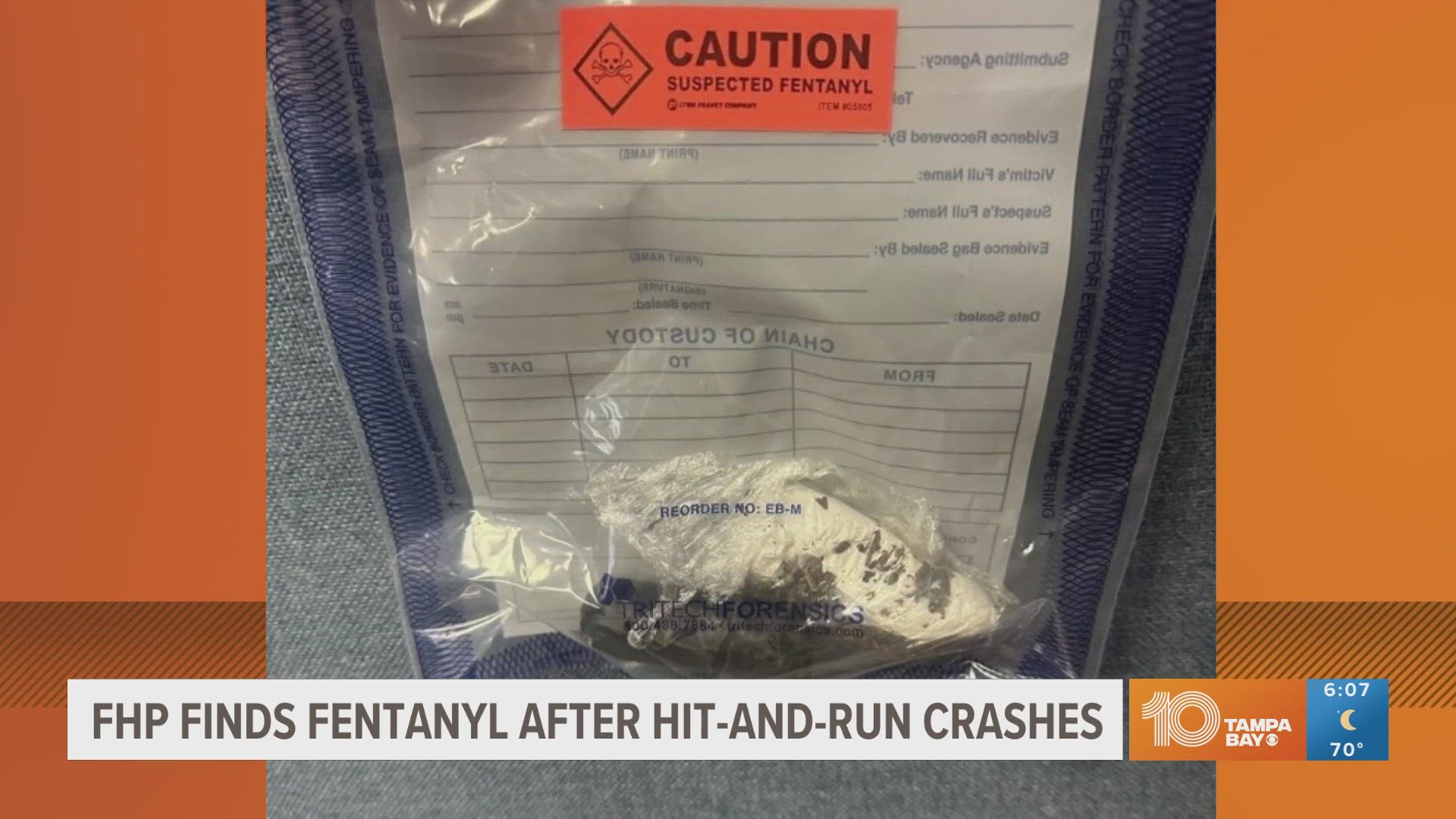 Florida Highway Patrol said troopers found just enough fentanyl to kill 30,000 people following a hit-and-run arrest.