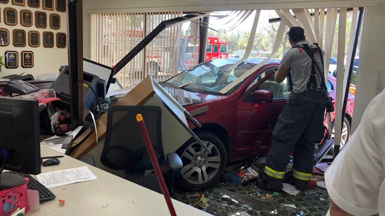 Ford Fusion drives into Killingsworth Agency in Ford Fusion drives into Killingsworth Agency in